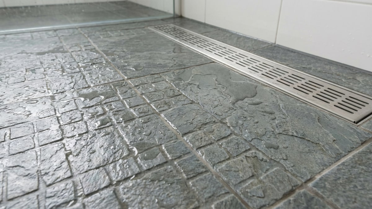 Antislip tegels in inloopdouche - veilige badkamervloer