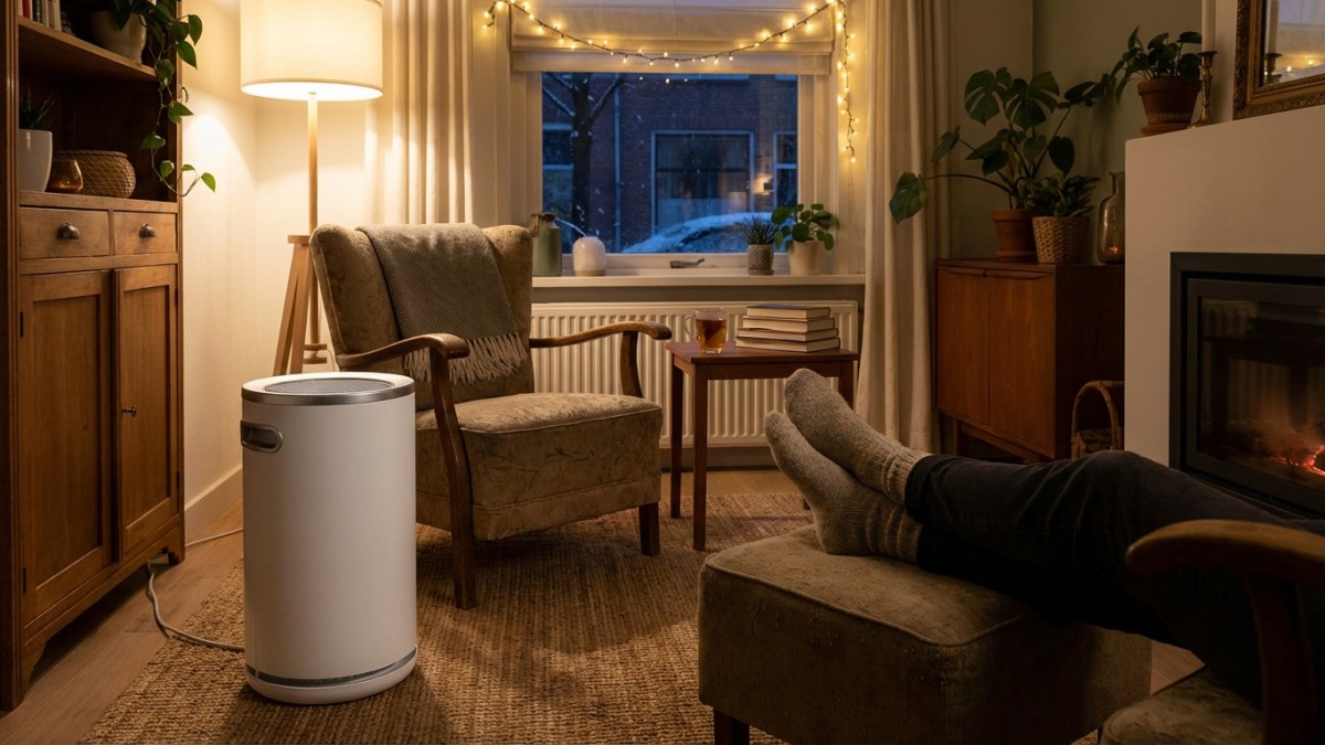 Elektrische kachel in woonkamer - convectorkachel voor bijverwarming