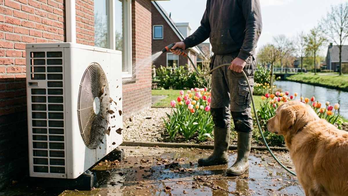 Warmtepomp buitenunit zelf schoonmaken