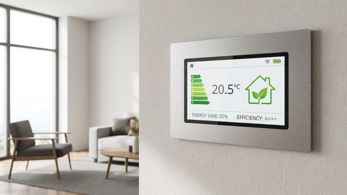 Warmtepomp COP waarde op display