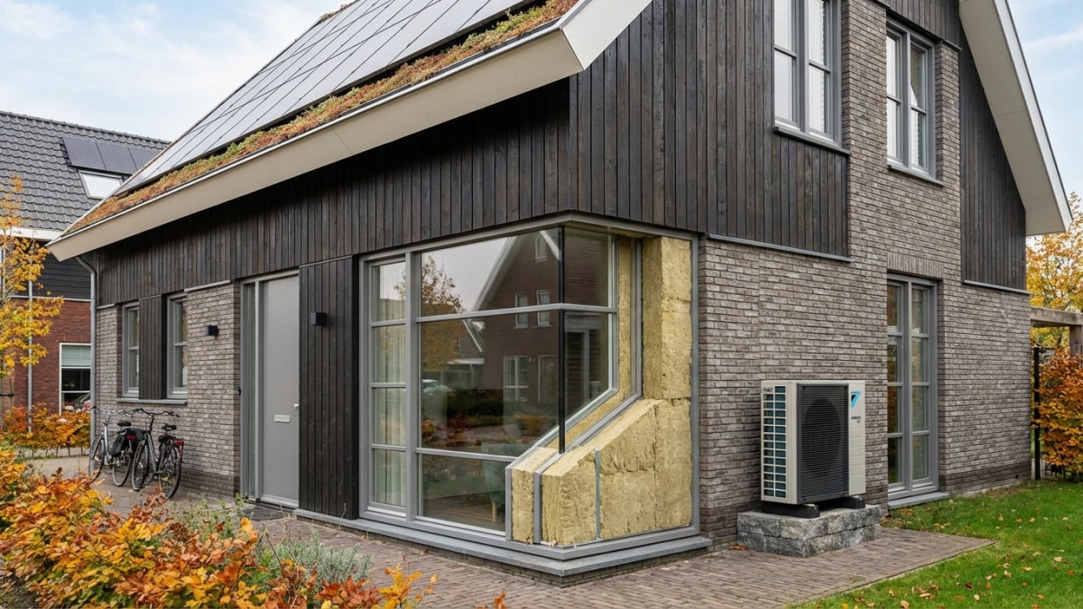Goed geïsoleerd huis geschikt voor warmtepomp