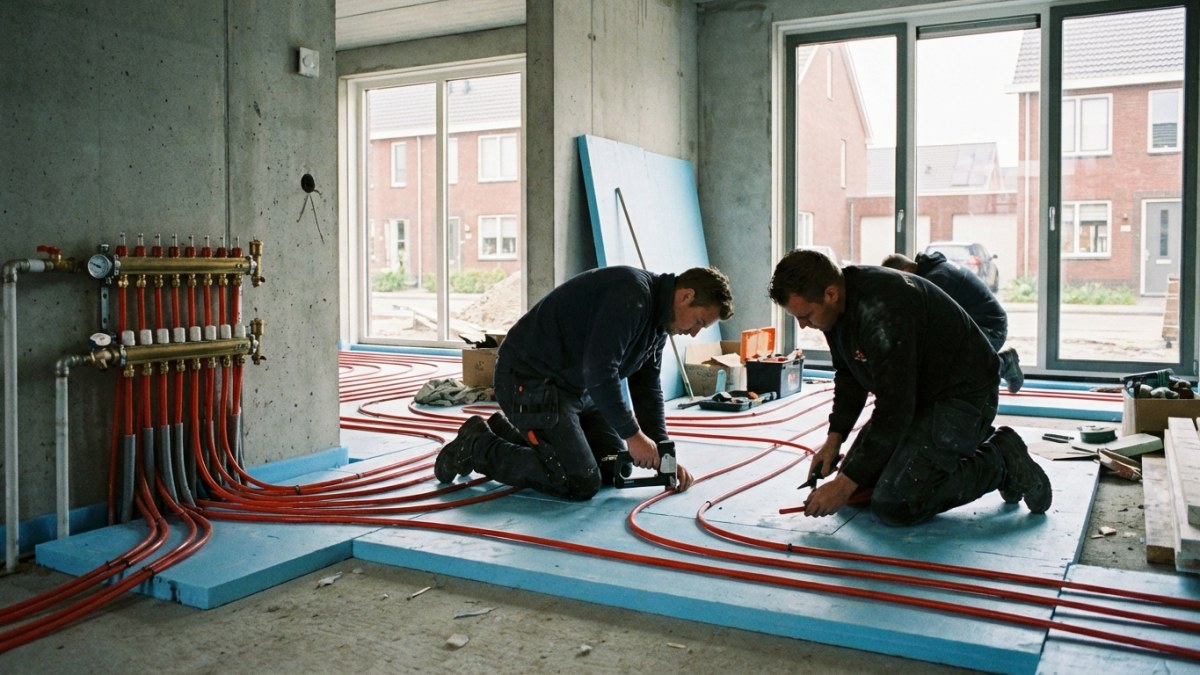 Vloerverwarming aanleggen - installatie in nieuwbouwwoning