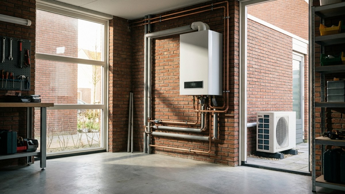 Hybride CV ketel met warmtepomp systeem