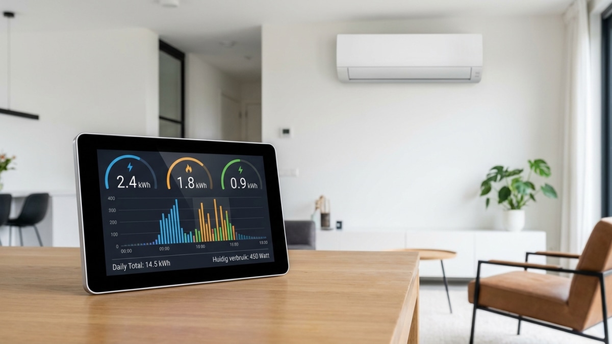 Airco stroomverbruik meten met energiemeter
