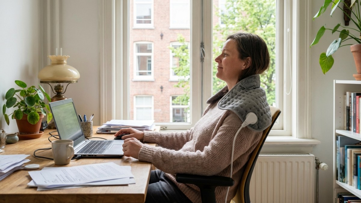 Elektrisch warmtekussen voor rug en schouders