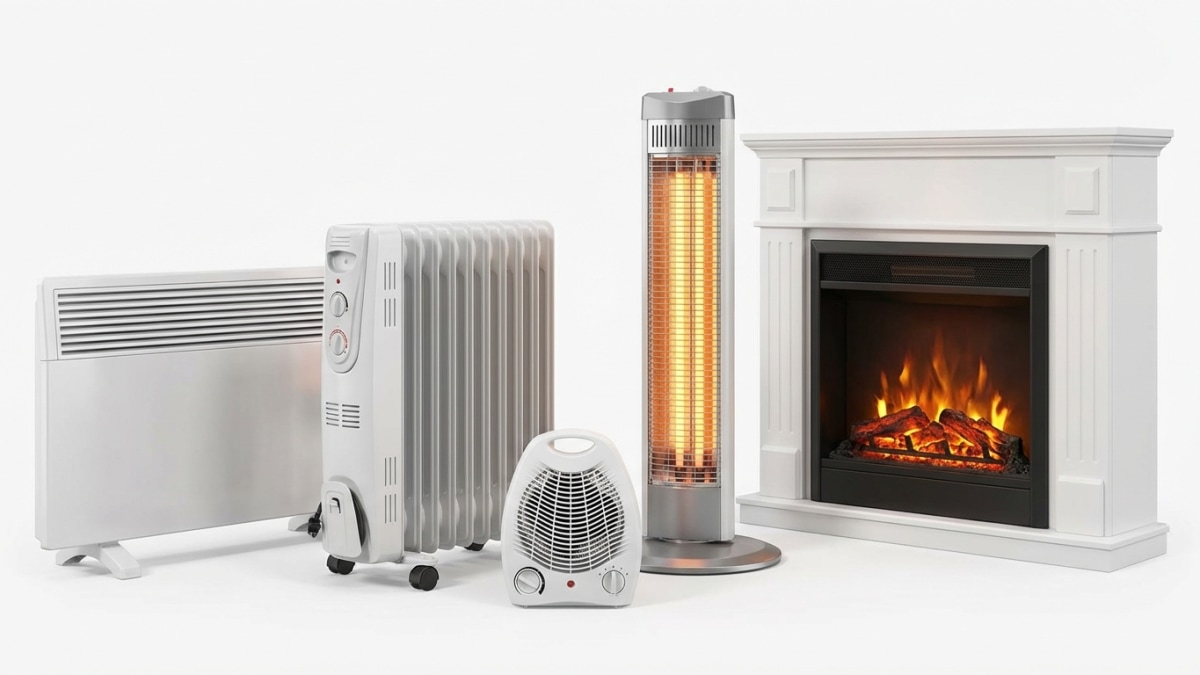 Types elektrische kachels - convector, oliegevuld, keramisch, halogeen en sfeerhaard