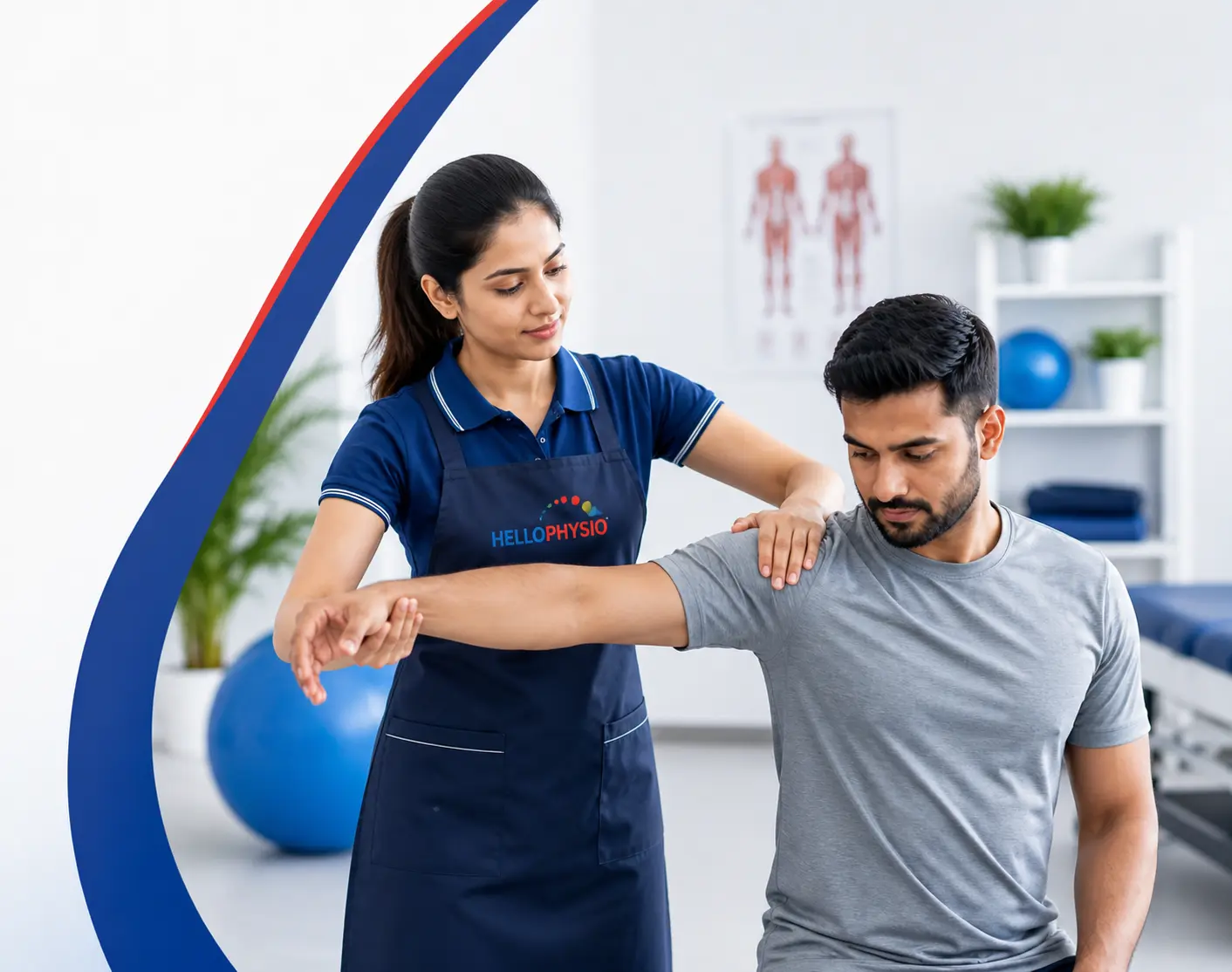 Physiotherapy exercise session