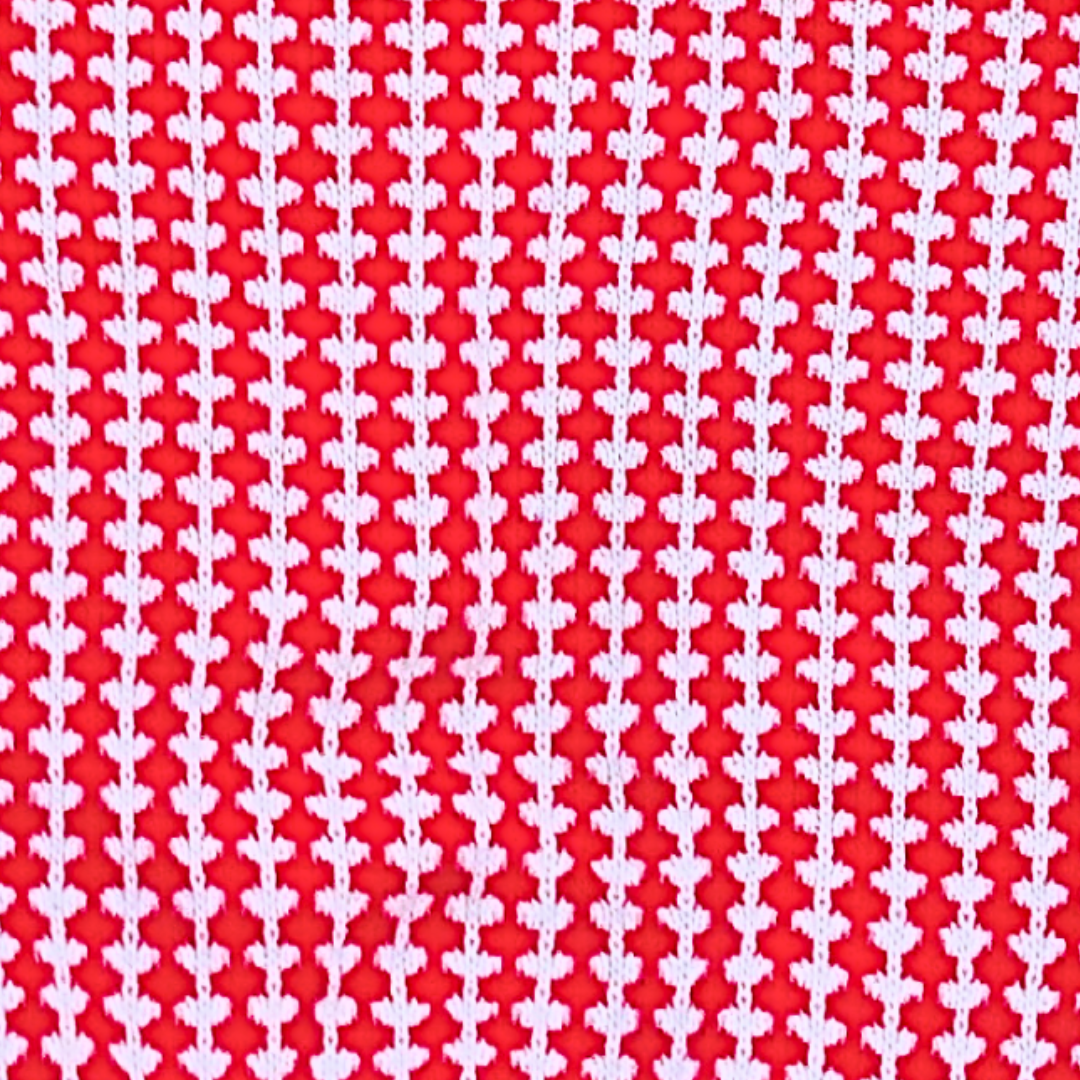 Red and White Dotted Womens Cotton Round Neck buttoned Sweaters - View 8 of 8 - Premium wool sweater