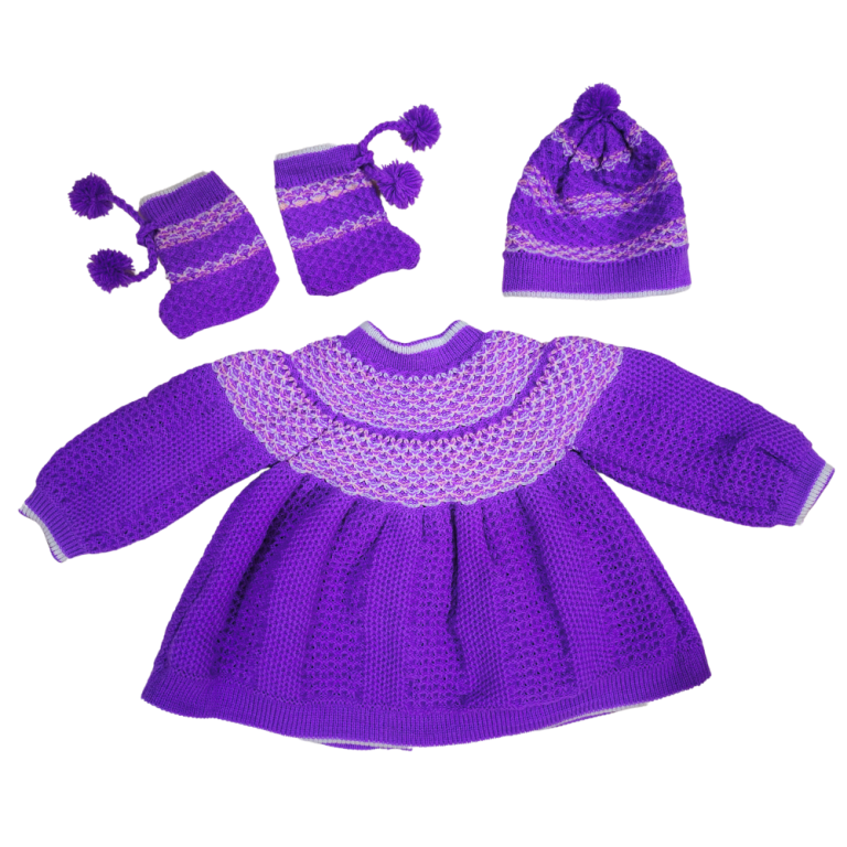 Warm & Cozy Unisex Baby Woollen Sweater Set with socks and cap – 2026 Winter Collection - View 4 of 8 - Premium wool sweater
