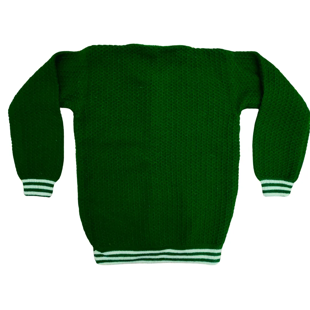 Dark Olive Pure Woolen Cardigan Sweater for Girls – Winter 2026 Essential! - View 7 of 8 - Premium wool sweater