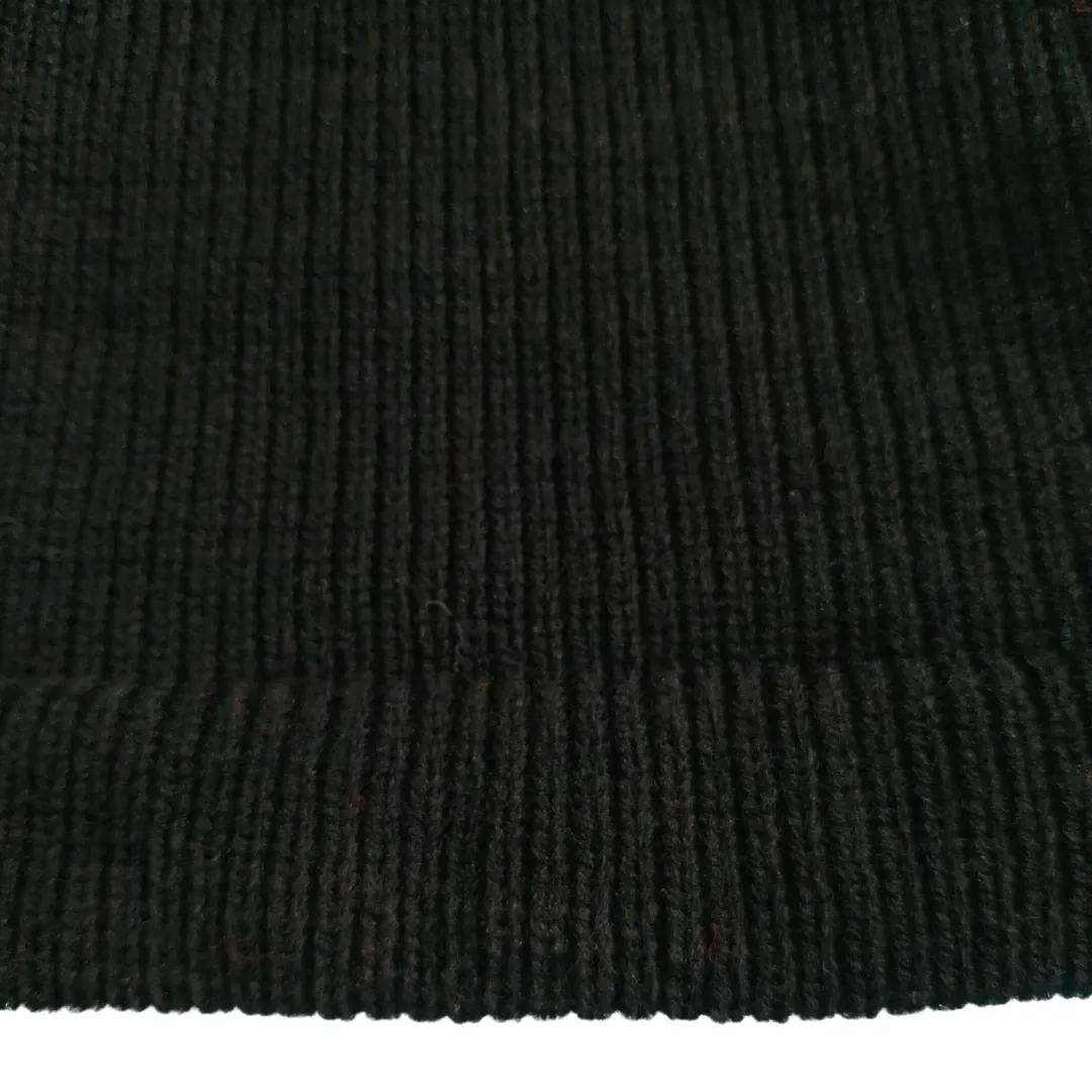 Solid Premium Black Cap for Men and Boys - View 4 of 4 - Premium wool sweater