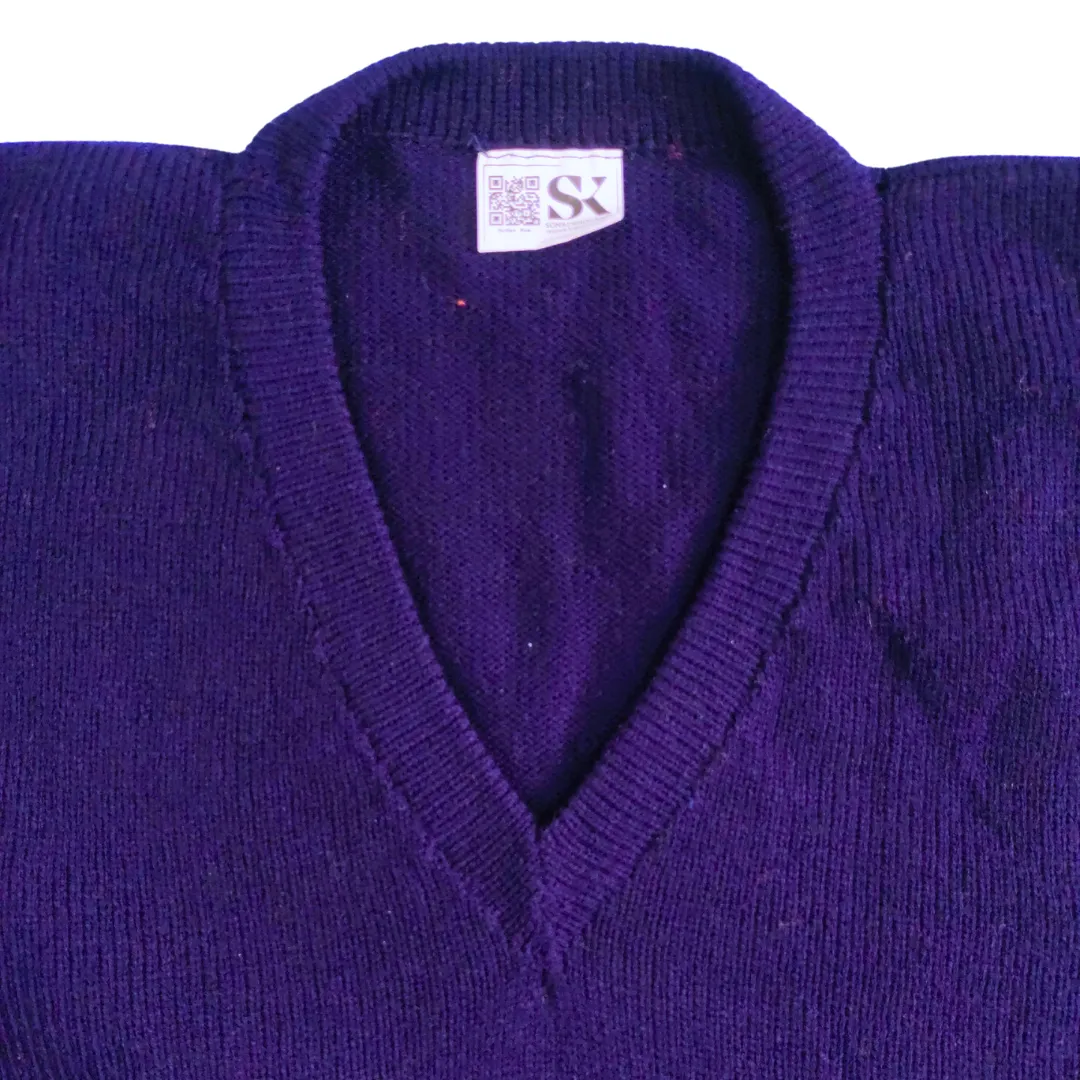 Solid Navy Blue Half Sleeve Sweater for Boys – School Essentials - View 2 of 8 - Premium wool sweater