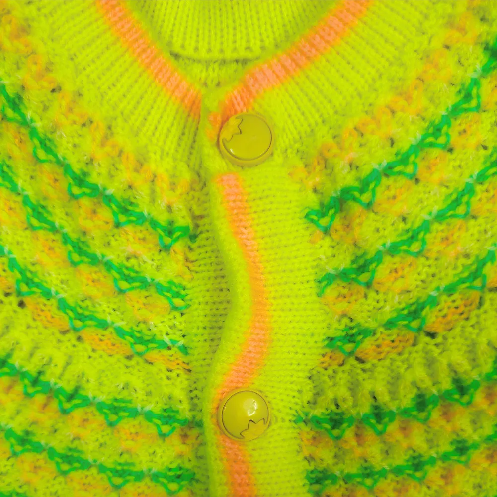 2026 Lemon Baby Girl Woolen Set - Handmade Knitted Frock, Cap & Booties | Unisex Newborn Outfit - View 2 of 4 - Premium wool sweater