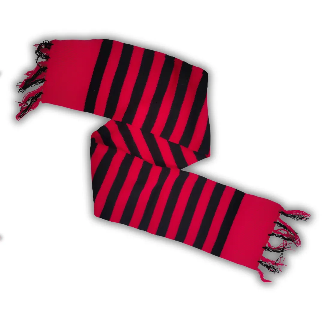 Black and Pink Full Stripe Stylish Muffler for Men and Women - View 2 of 4 - Premium wool sweater