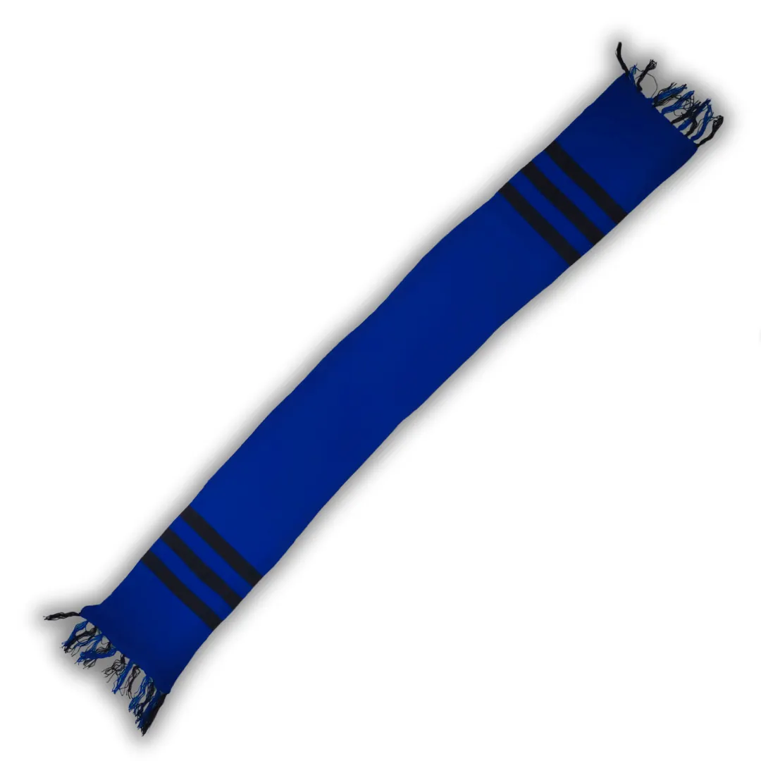 Blue and Black Stripe Stylish Woolen Muffler for Men and Women - View 2 of 6 - Premium wool sweater