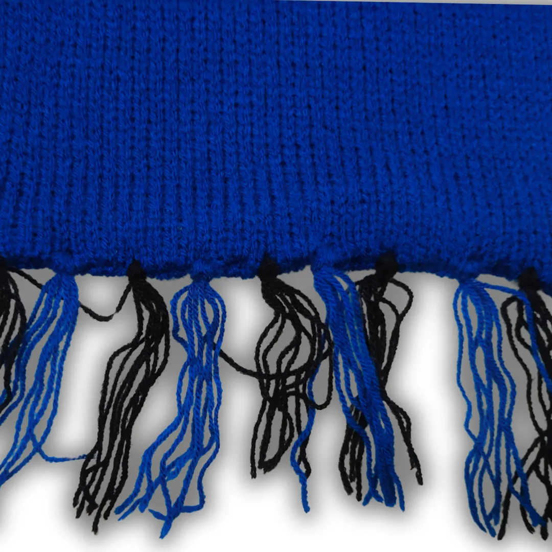 Blue and Black Stripe Stylish Woolen Muffler for Men and Women - View 5 of 6 - Premium wool sweater