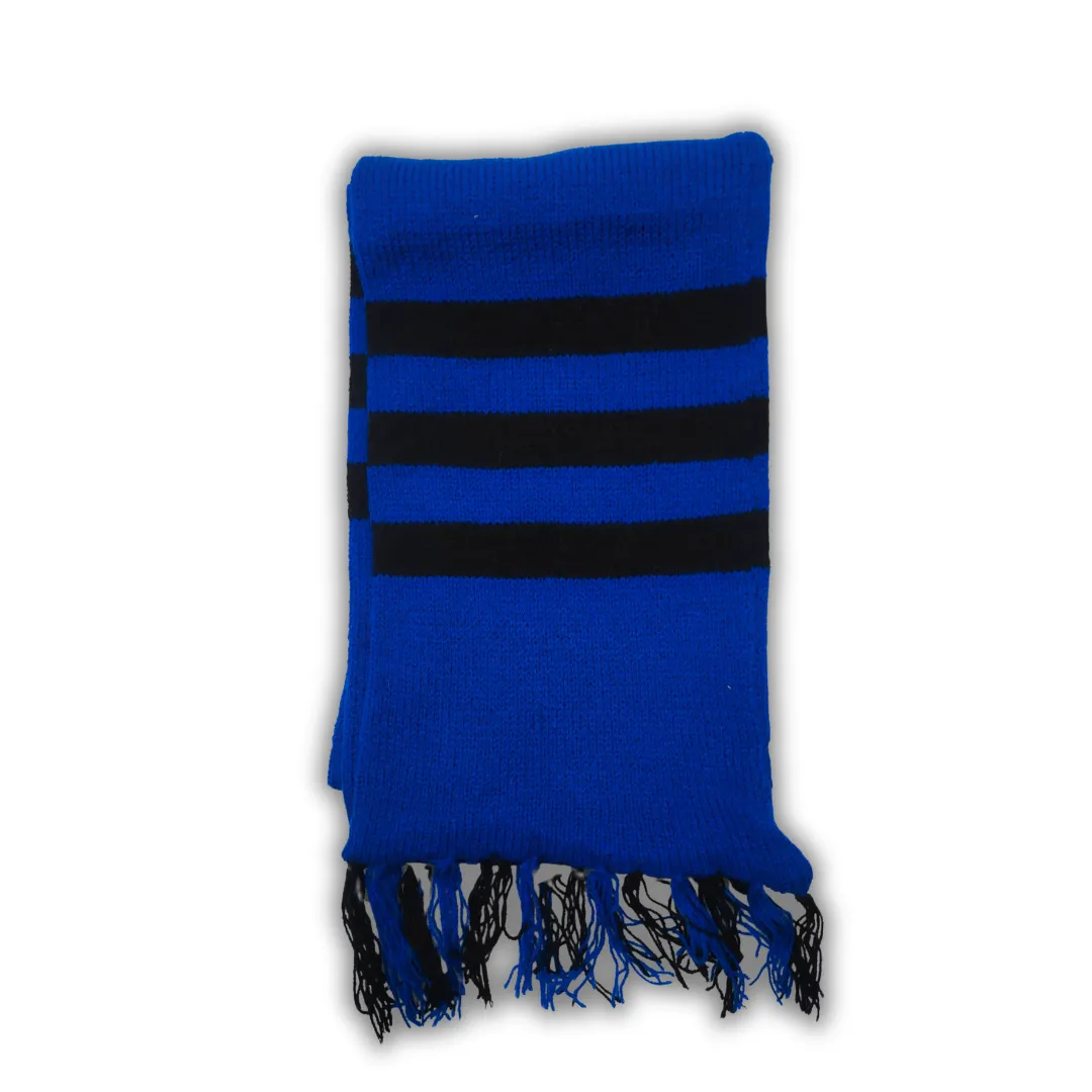 Blue and Black Stripe Stylish Woolen Muffler for Men and Women - View 6 of 6 - Premium wool sweater