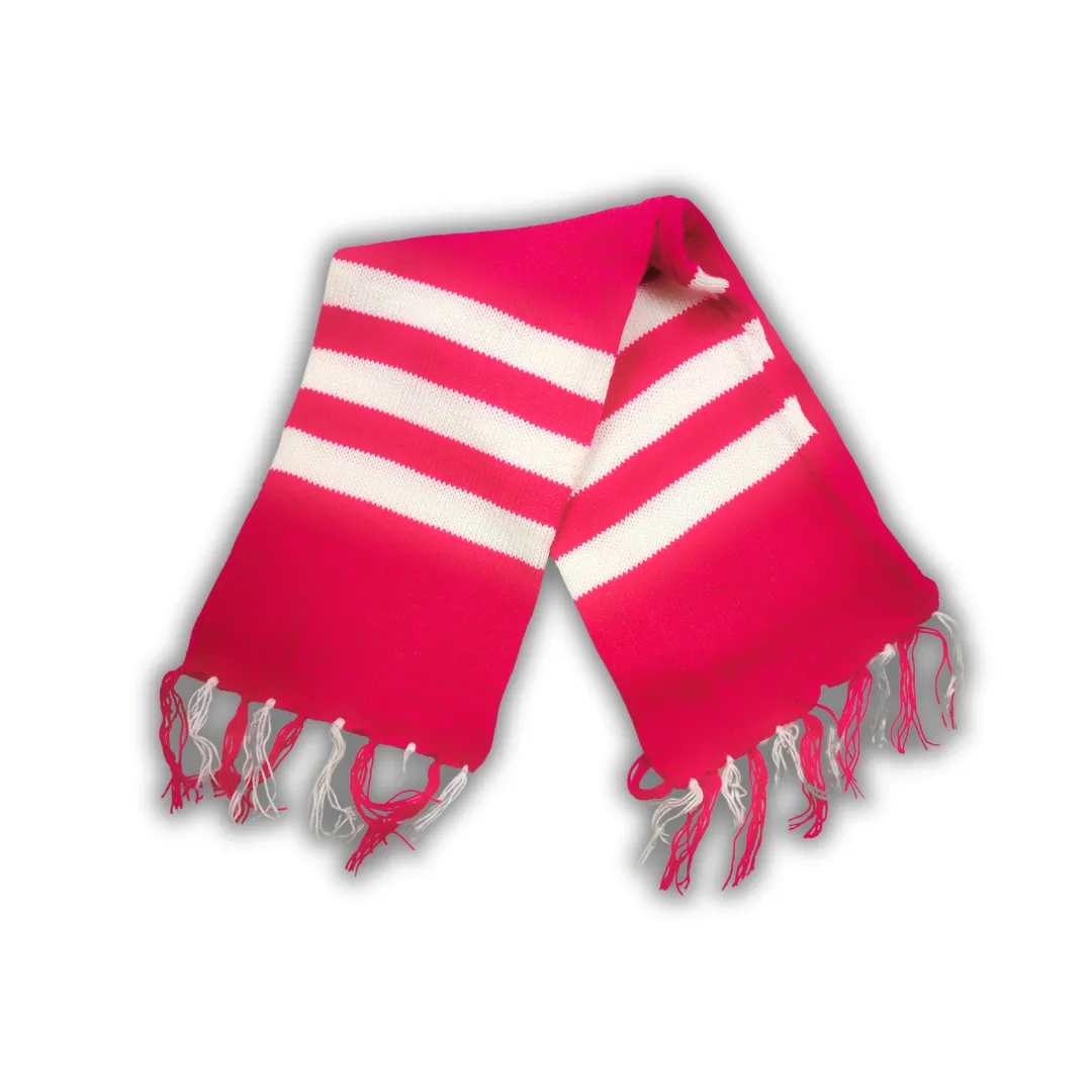 Pink and White Stripe Stylish Woolen Muffler for Men and Women - View 4 of 6 - Premium wool sweater