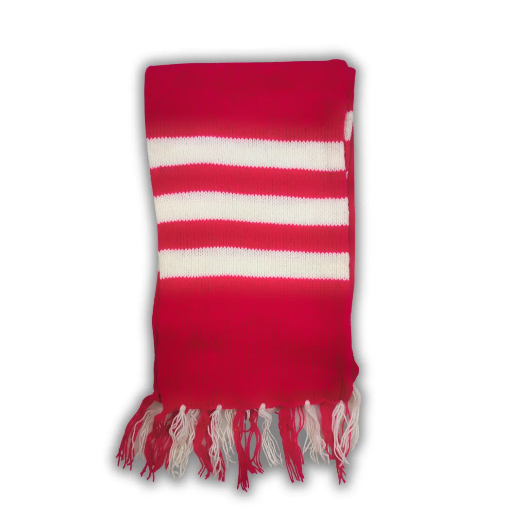 Pink and White Stripe Stylish Woolen Muffler for Men and Women - View 3 of 6 - Premium wool sweater