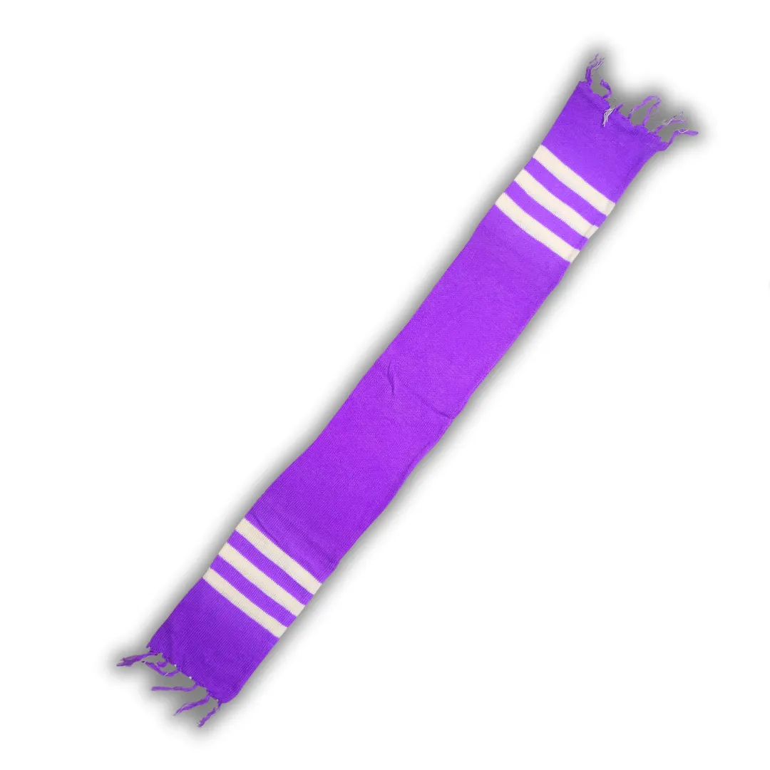 Purple and White Woolen Muffler by Sonai Knitcraft - View 4 of 6 - Premium wool sweater