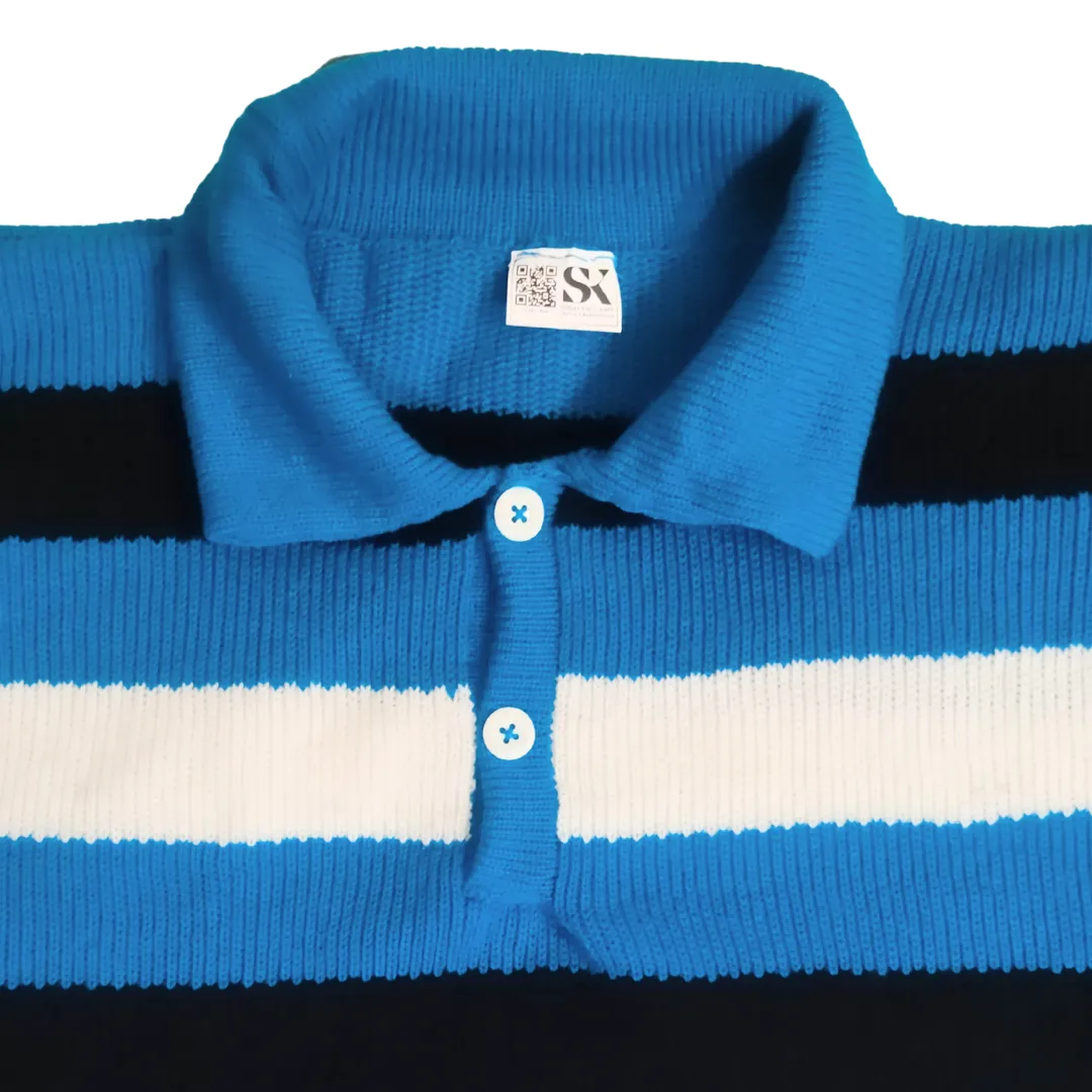 Trending Stripe Men Sweater 2026 Collection | Premium Winter Knit | XXL Size - View 2 of 4 - Premium wool sweater