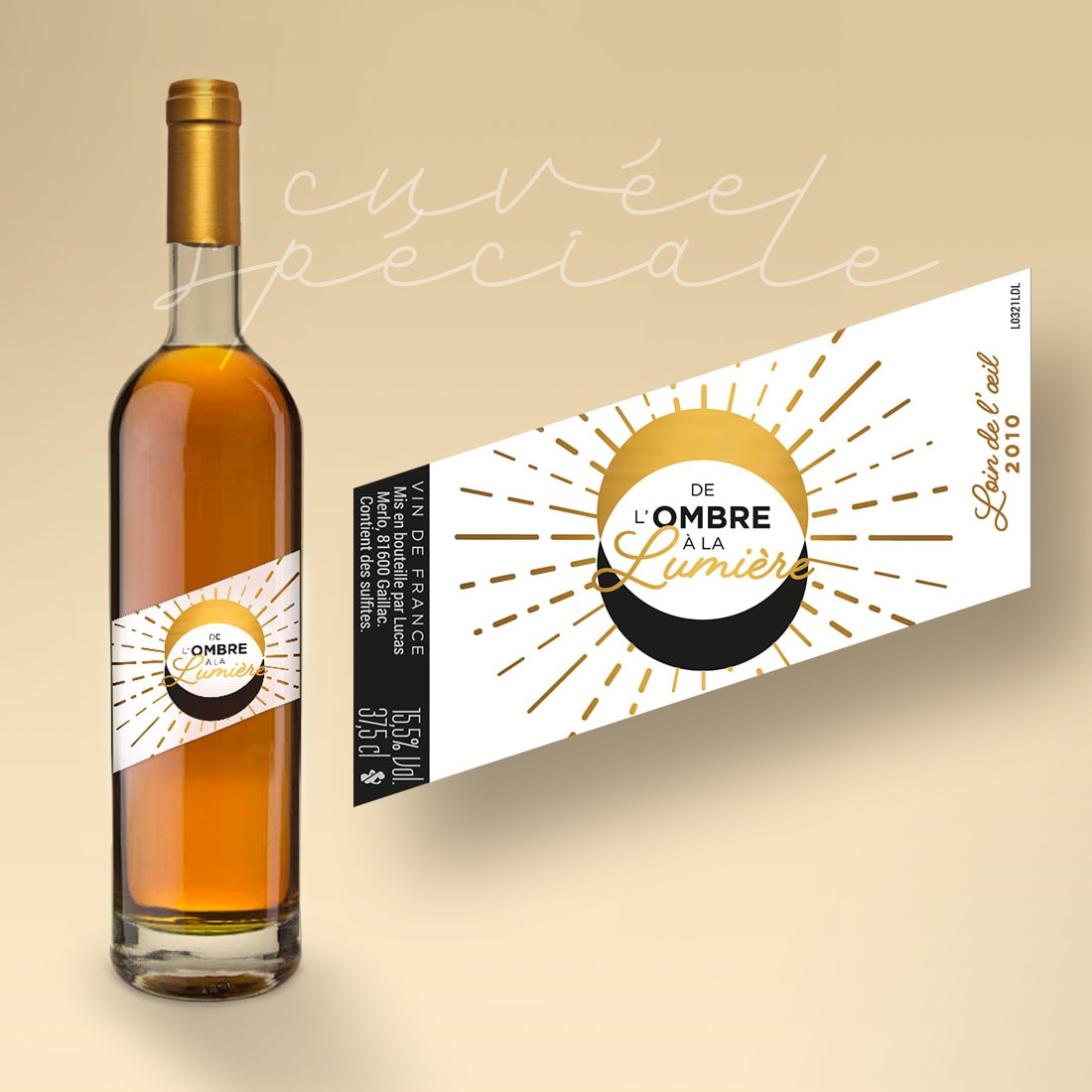 Graphisme pour une étiquette d'une cuvée spéciale