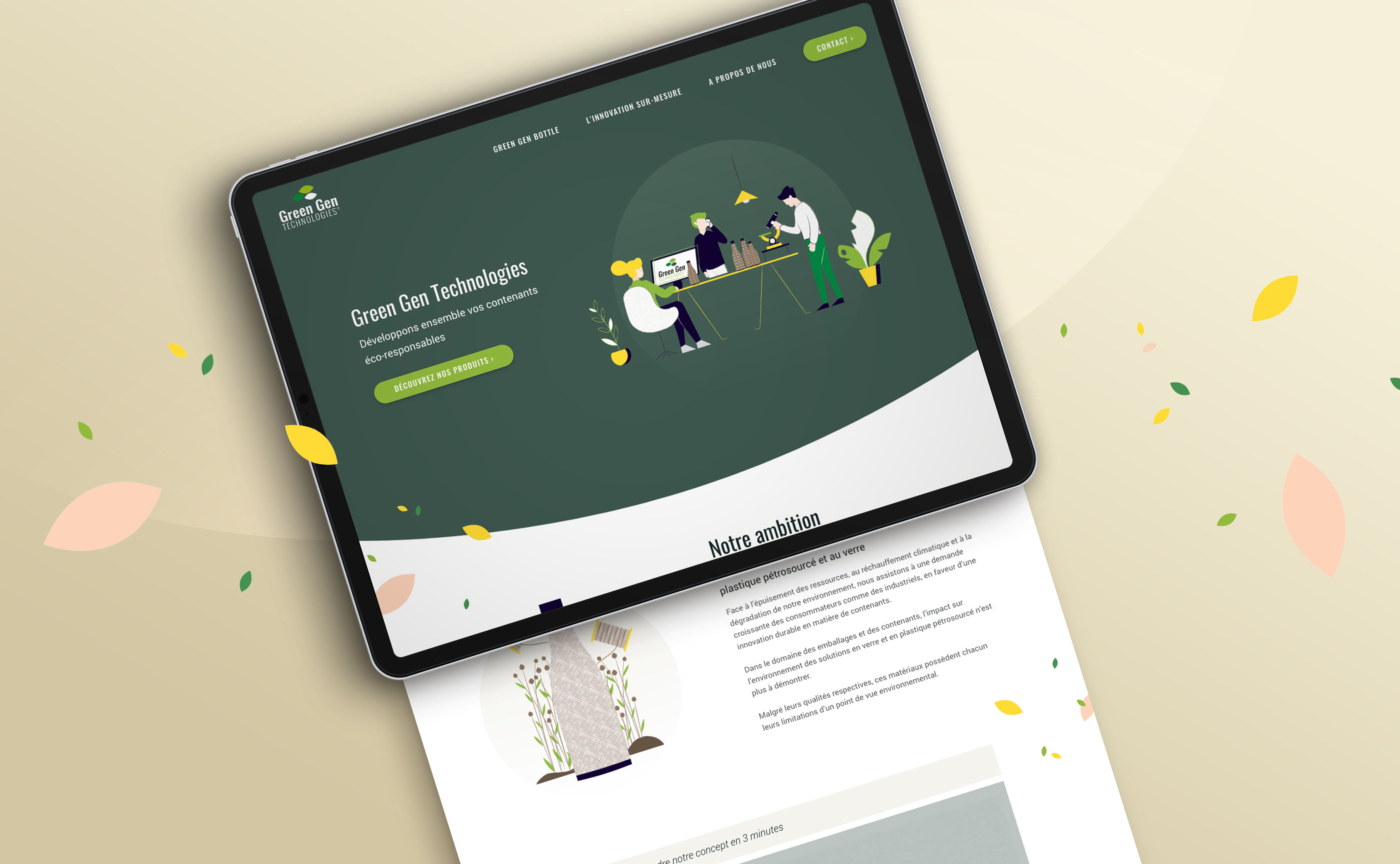 Webdesign d'un site de contenants ecoresponsable