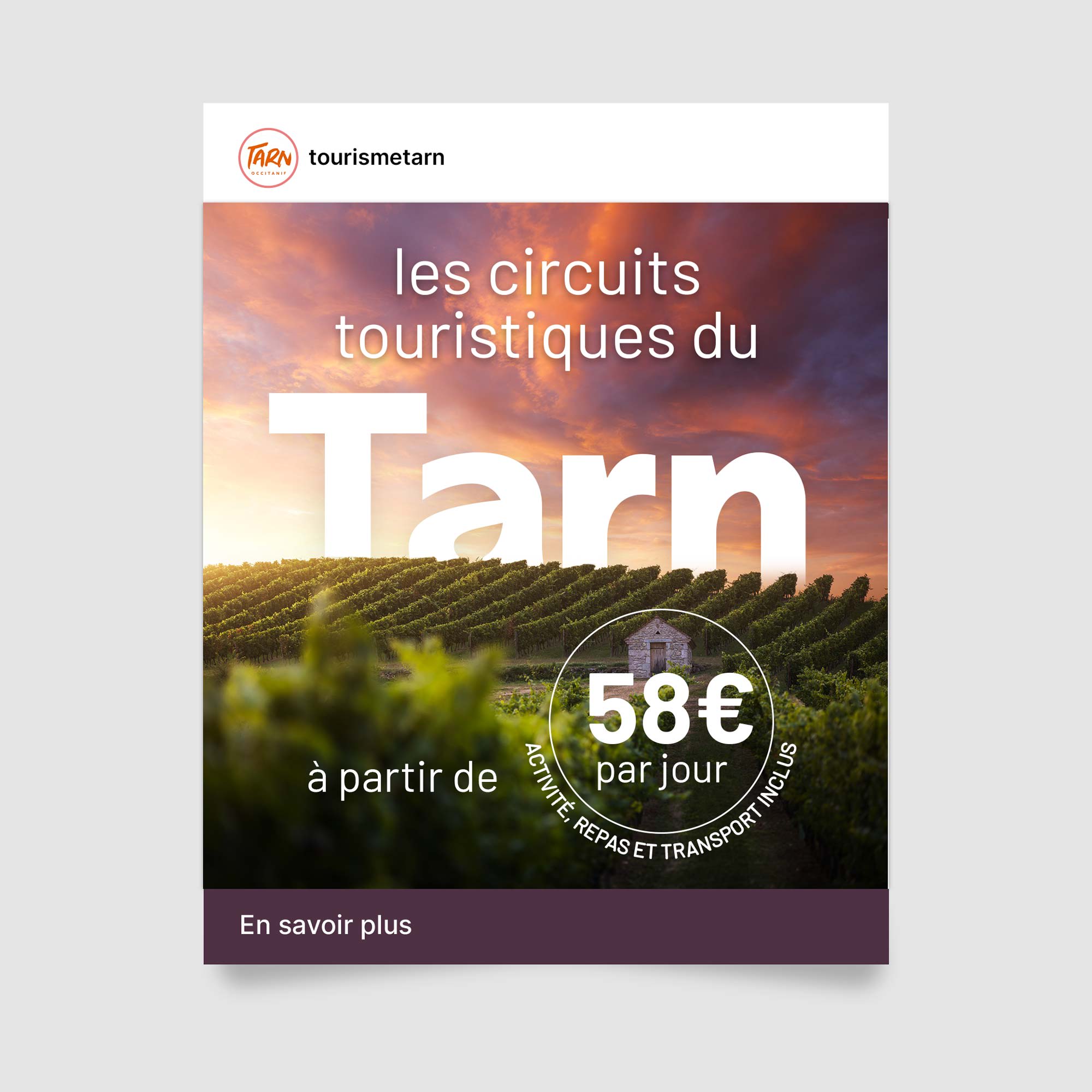 pub réseaux sociaux tourisme design
