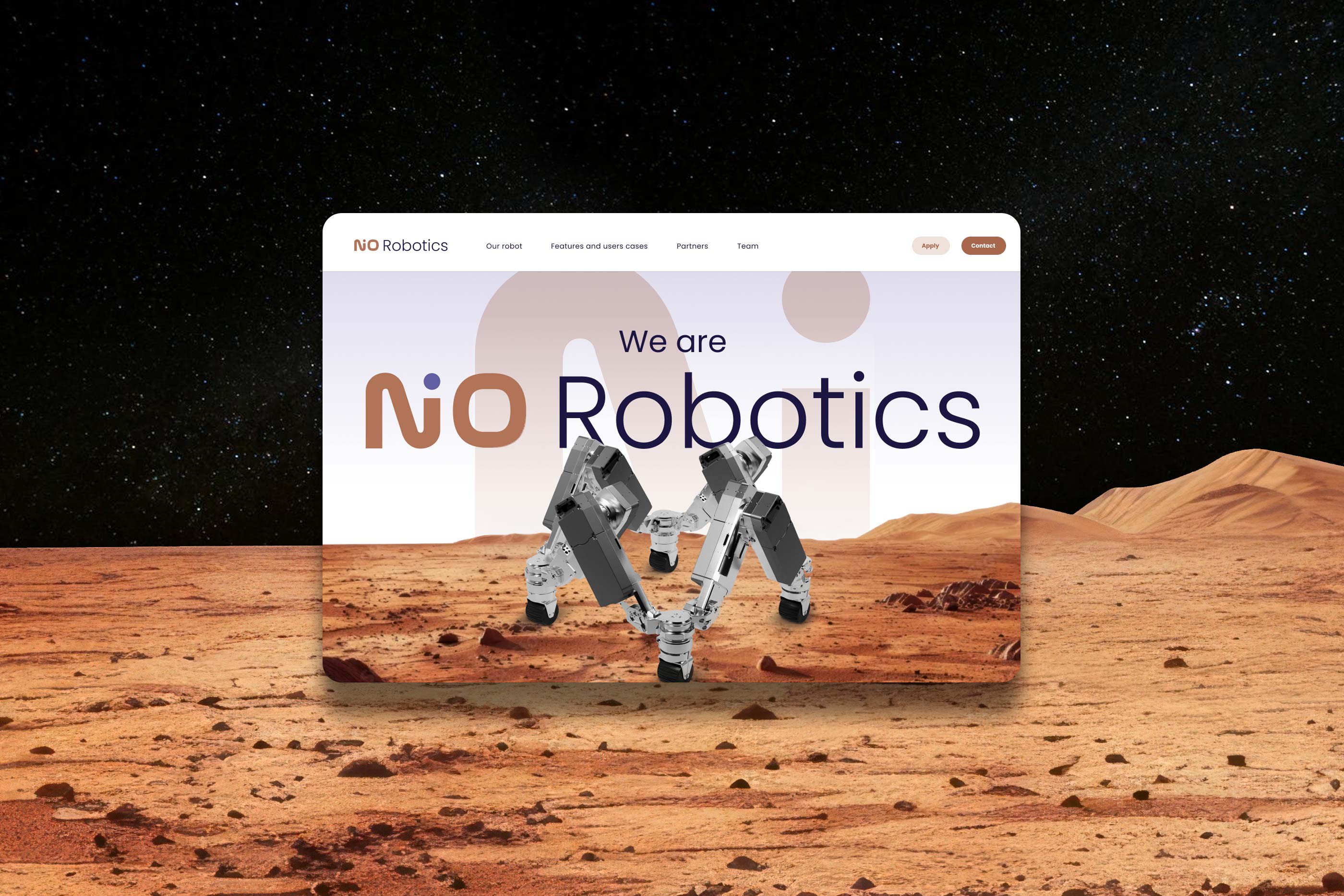 hero header site web robotique