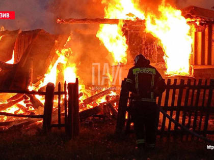 Пожарные ликвидируют возгорание жилого дома в Пушкиногорском районе