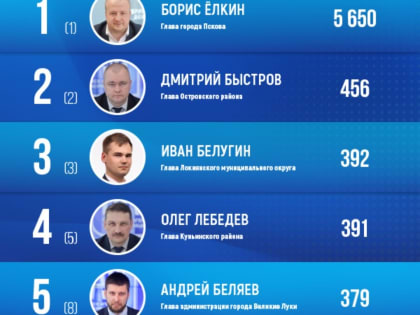 Наталья Иванова, Дмитрий Петров и Александр Волков впервые вошли в топ-15 медиарейтинга «Псковской правды»