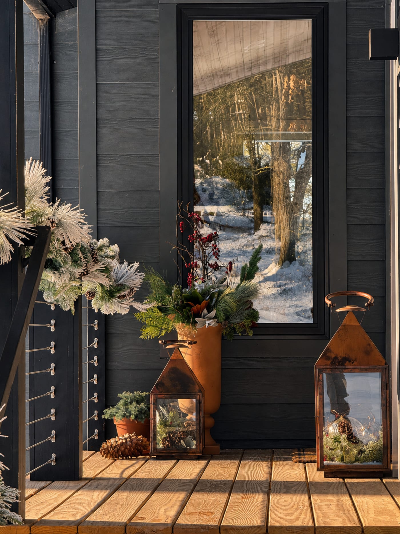 A seasonal installation by Hearthly, built from natural materials and foliage.