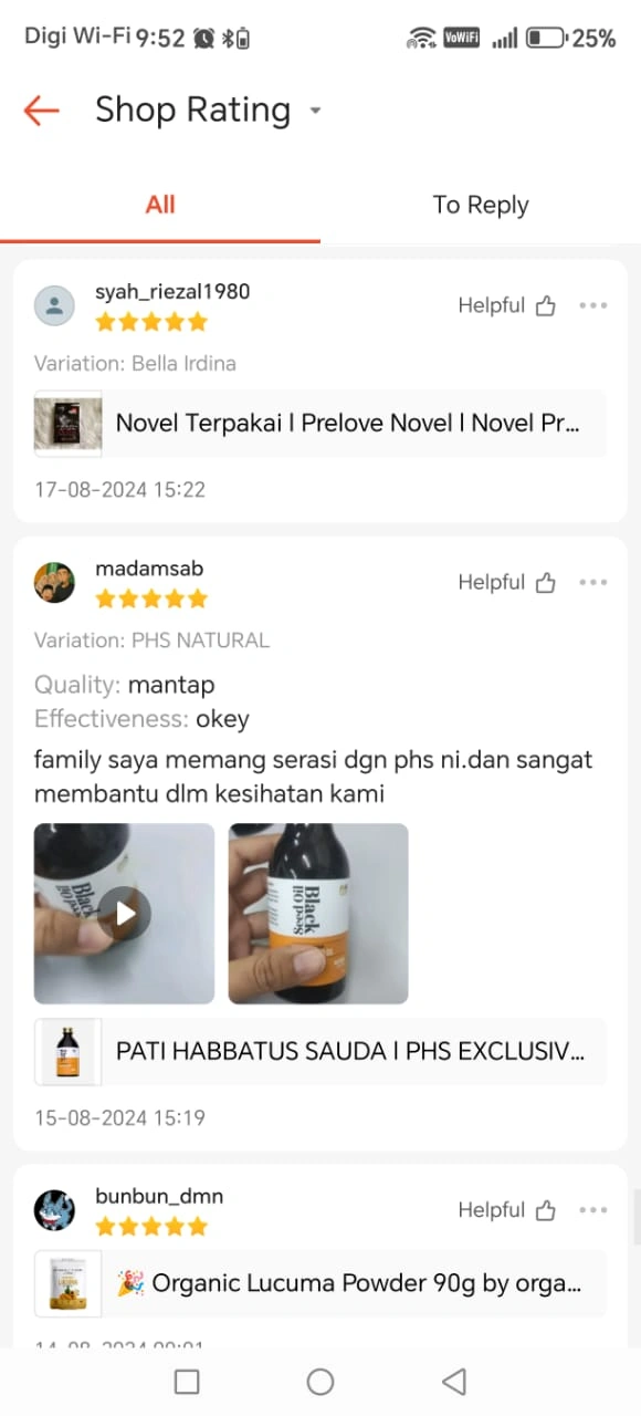 Testimoni Pengguna PHS
