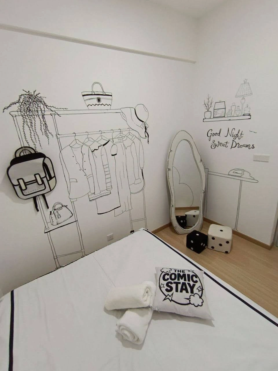 Sudut bergambar homestay komik I-City