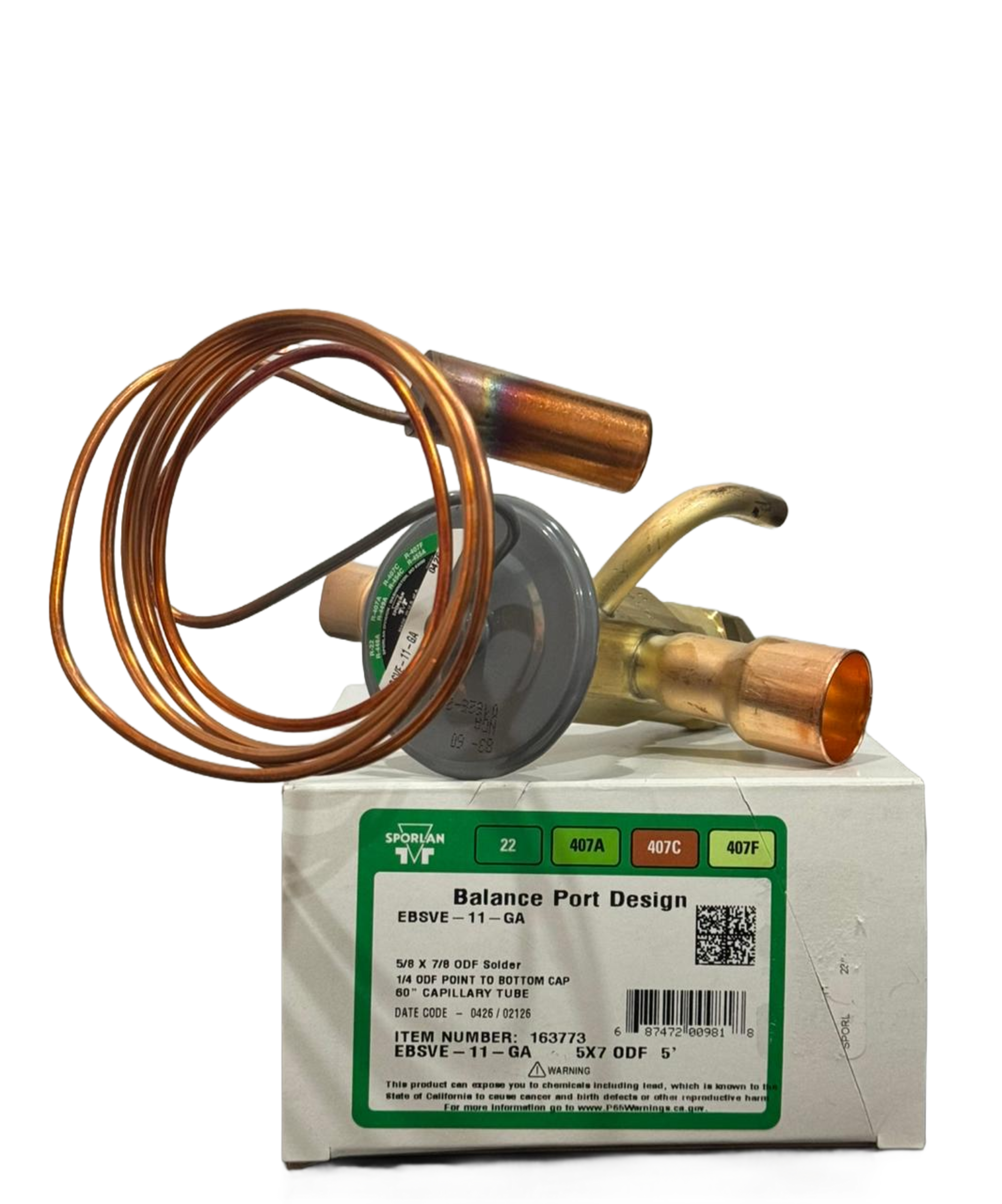 Válvula de expansión EBSVE-11-GA 11 TR R22 5/8" x 7/8" ODF
