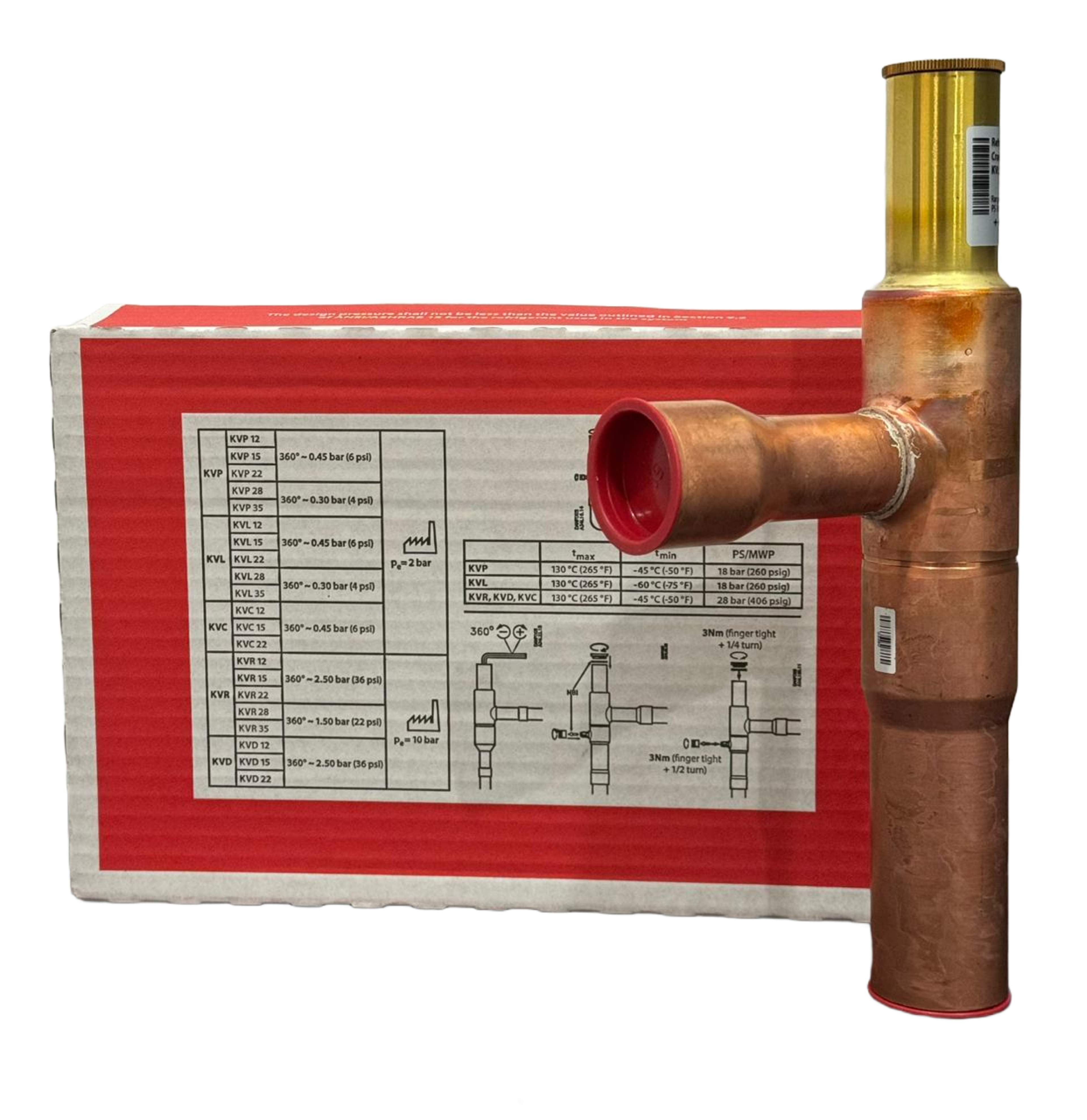 Válvula reguladora de presión de cárter KVL 35 1 3/8" ODF – Danfoss – KVL 35 – 034L0052