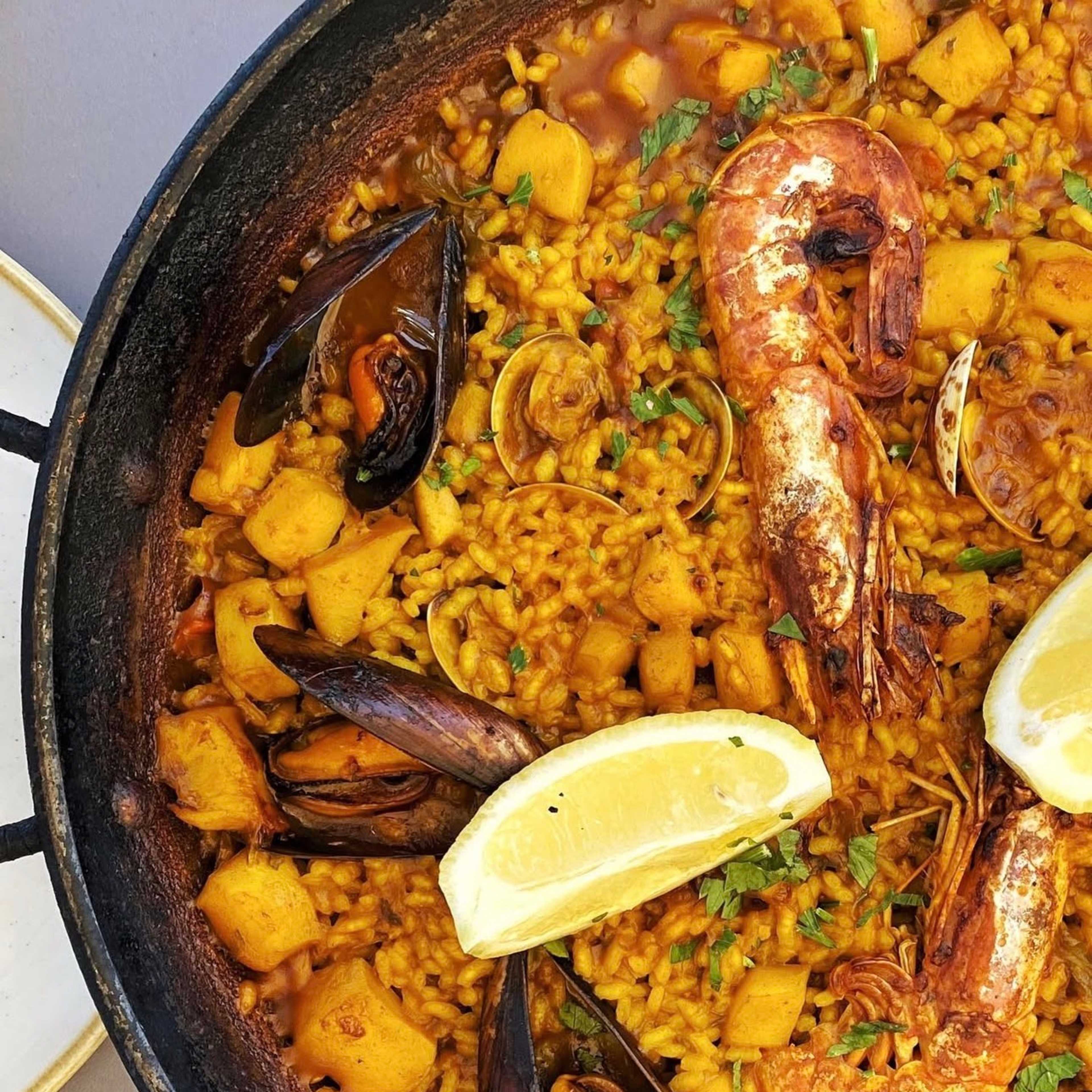 Seafood Paella Lunch near the Beach