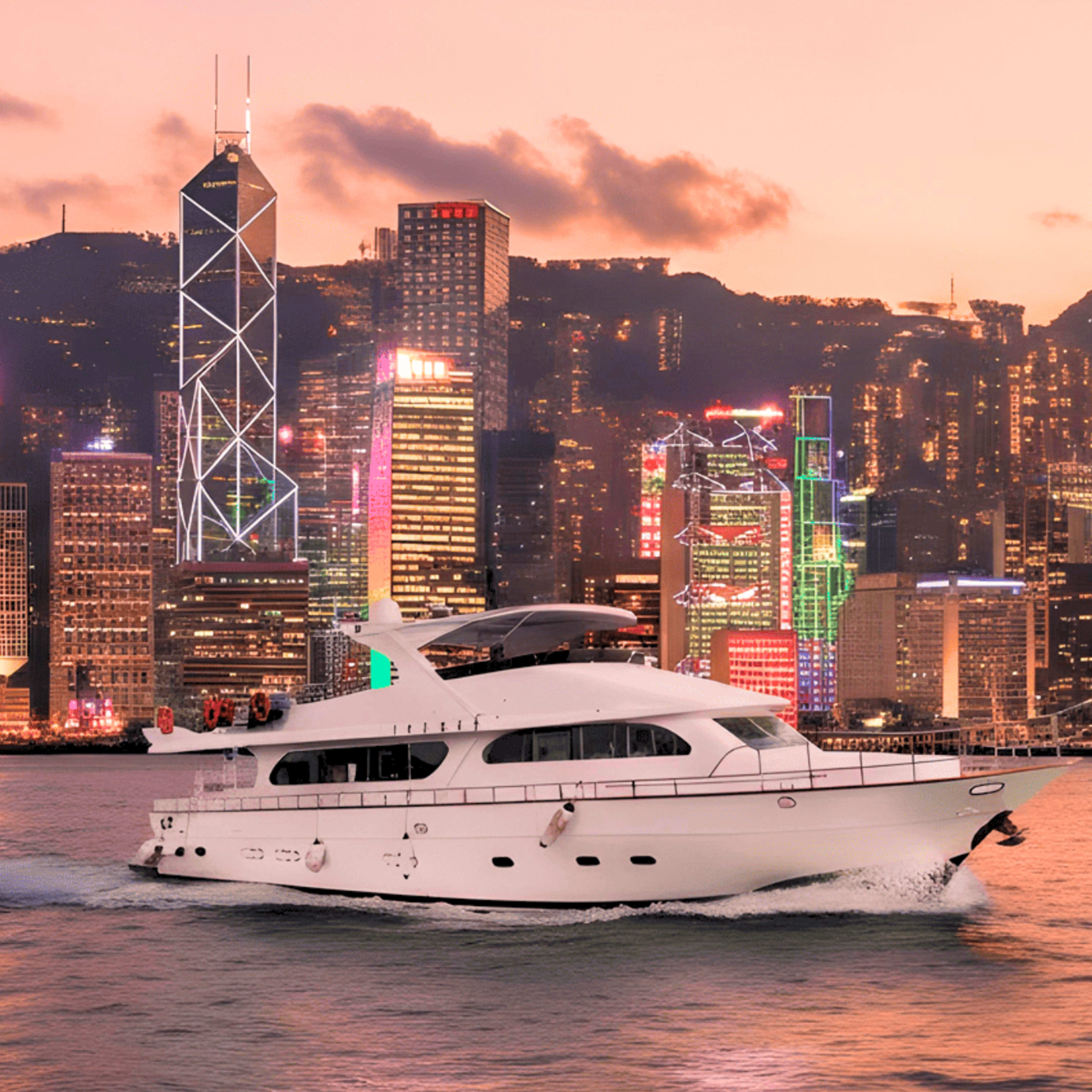 Victoria Harbour Yacht Night Cruise with Unlimited Beverages