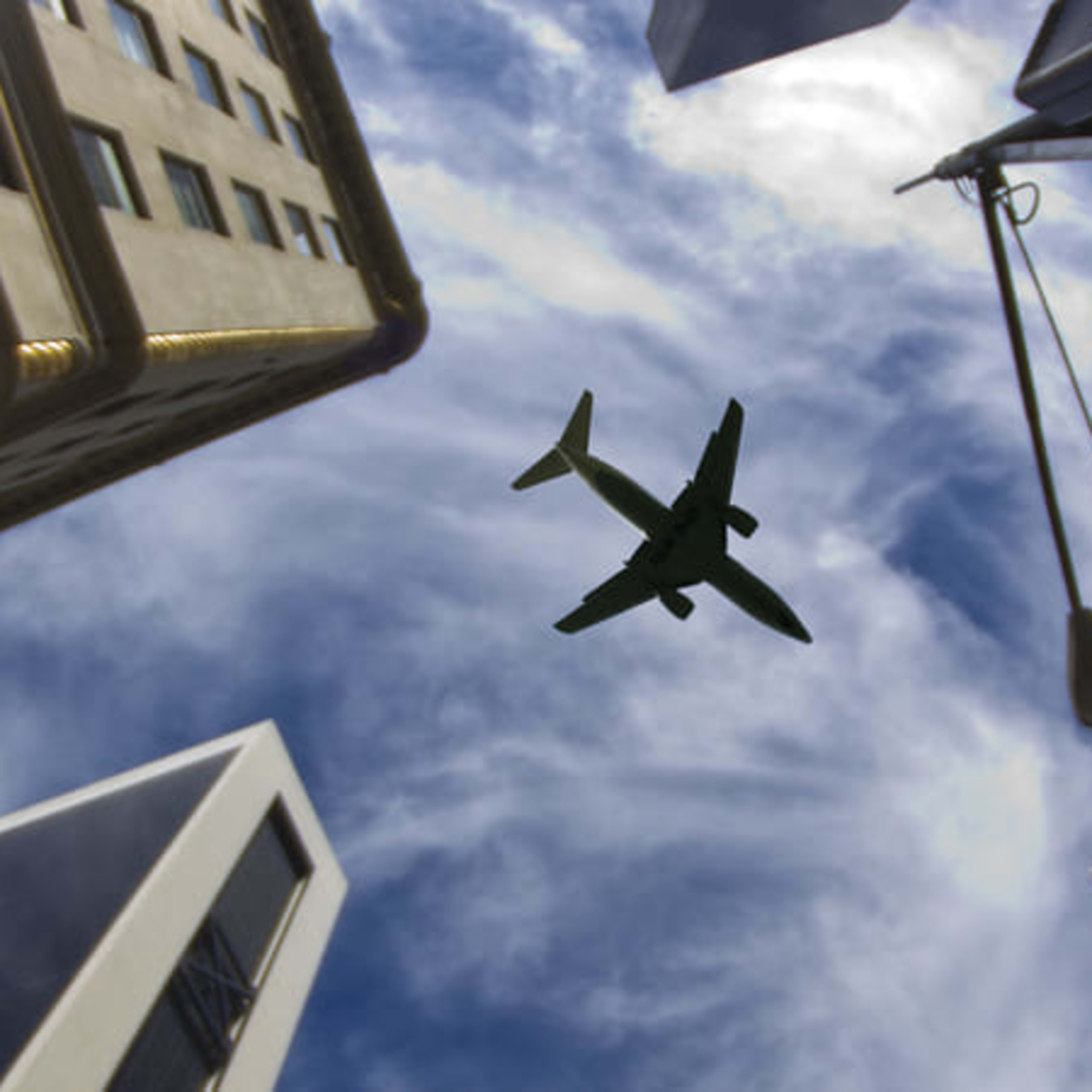 Avión sobrevolando Nueva York. Opciones de transporte entre el aeropuerto y Nueva York.