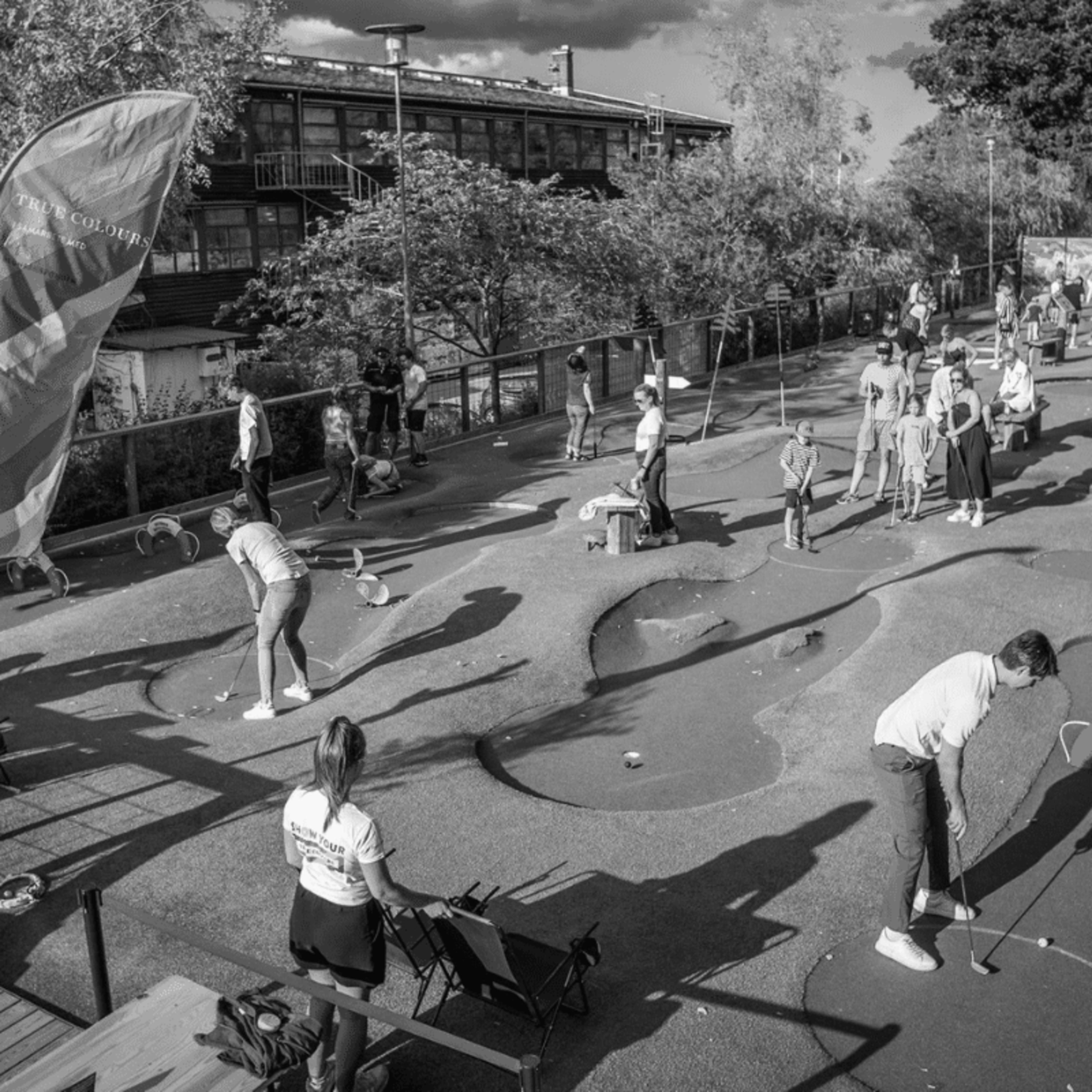 Adventure golf at Nacka Strand Golf Bar.