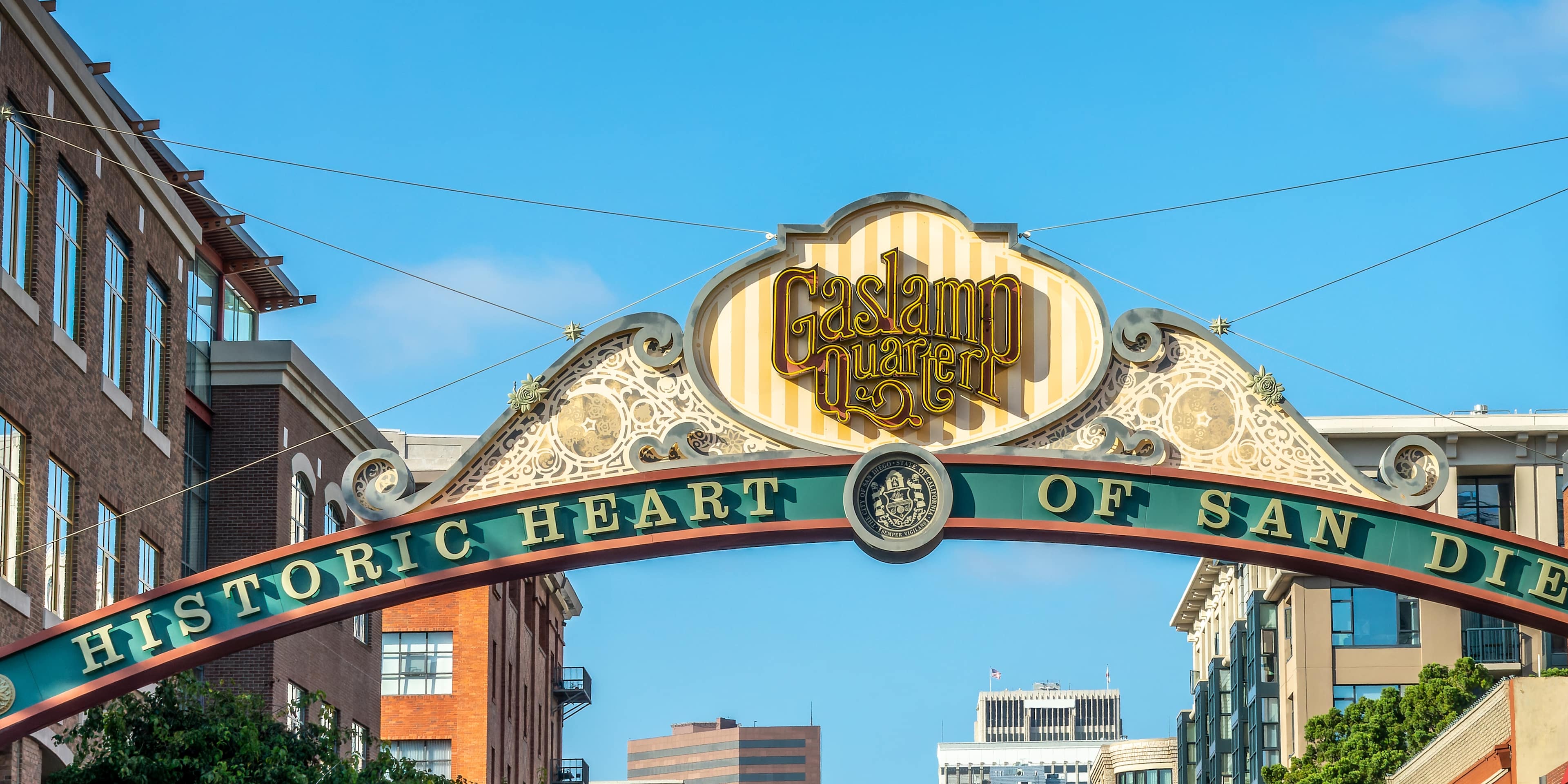 Skyline of the Gaslamp Quarter in San Diego