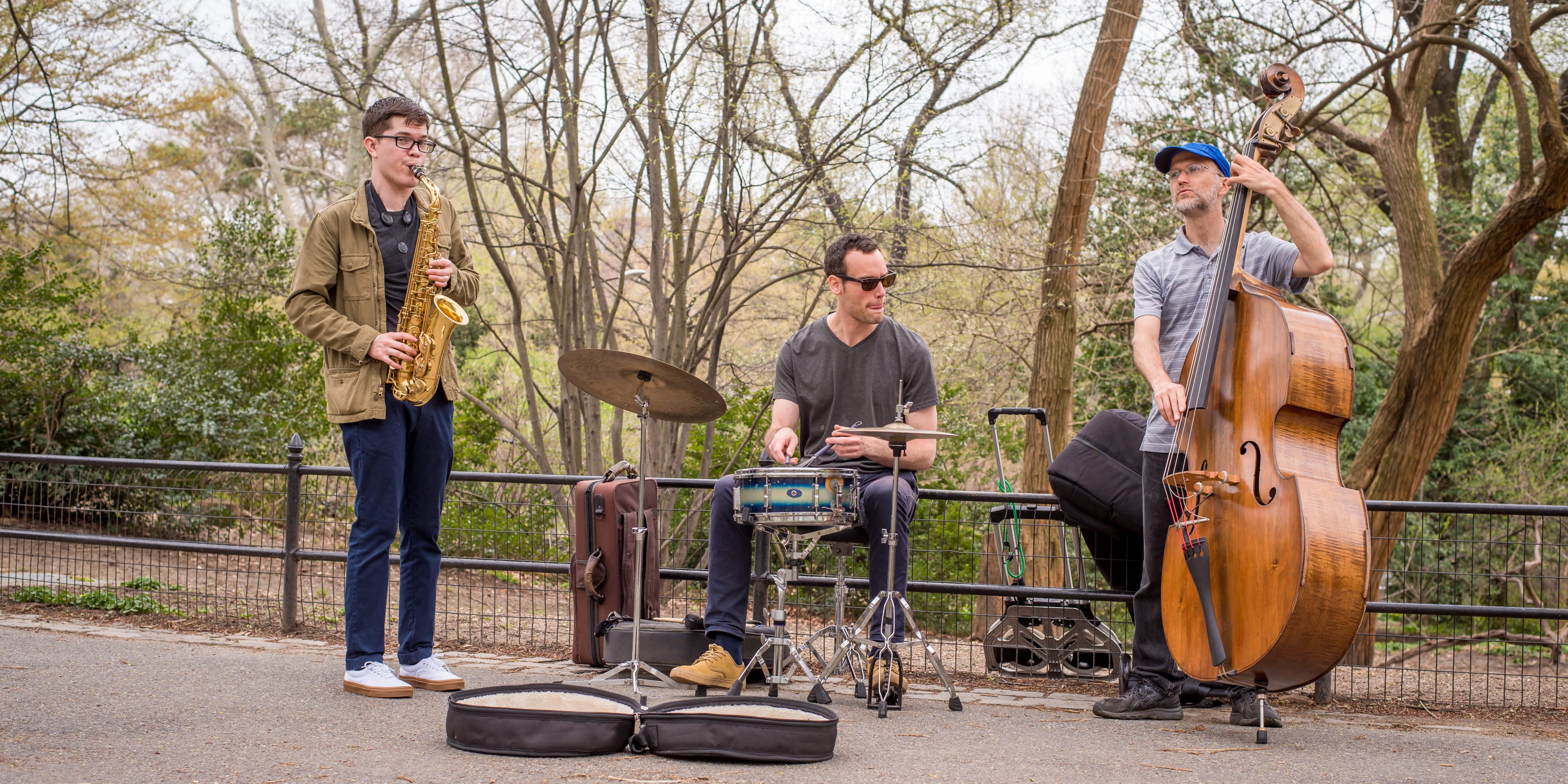 Músicos no central park nova york