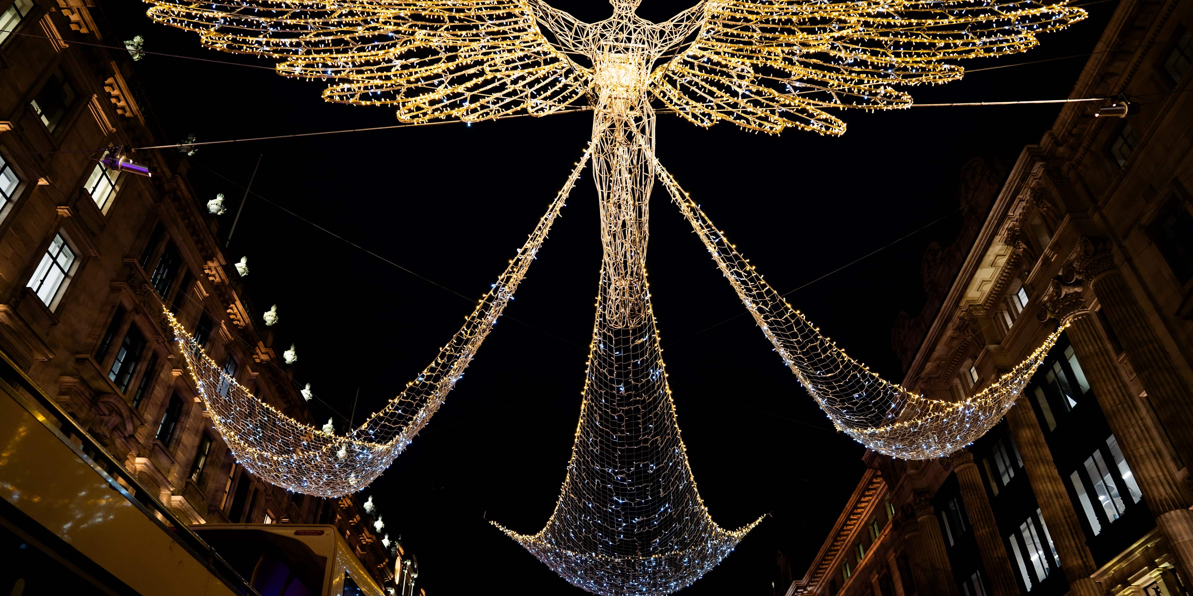 Angel light display in London