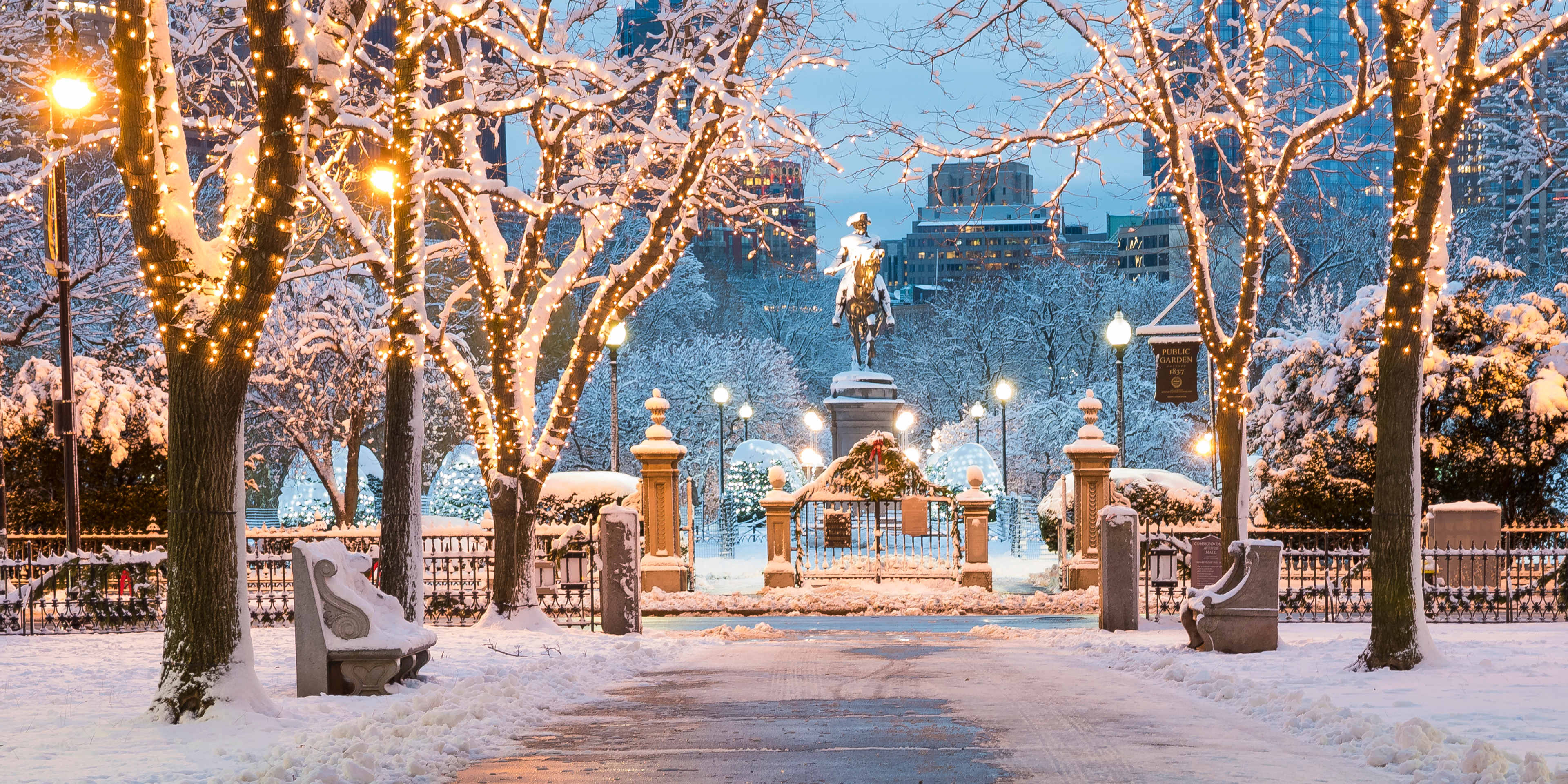 Boston Common in the Snow