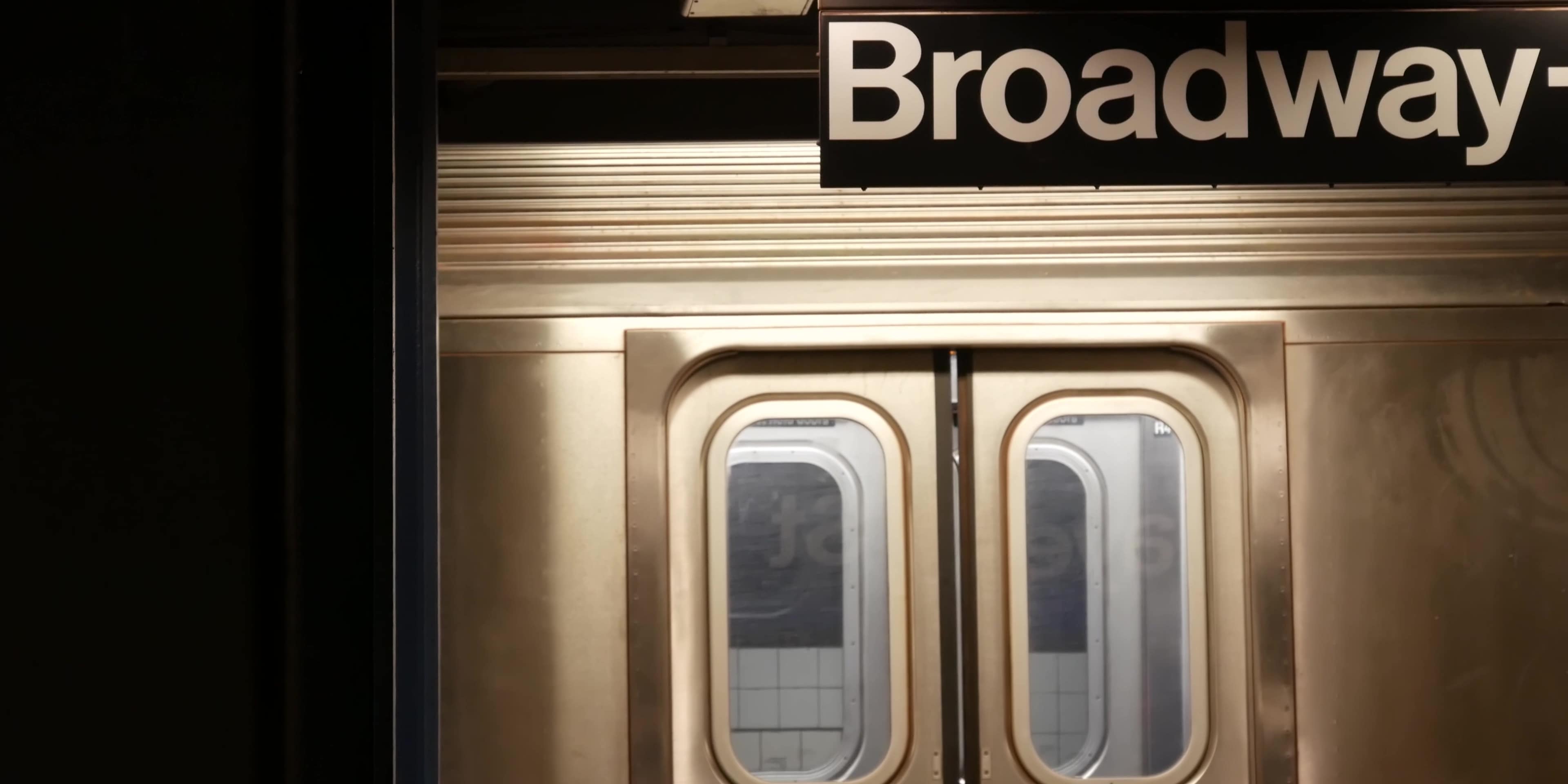 broadway sign in the nyc subway