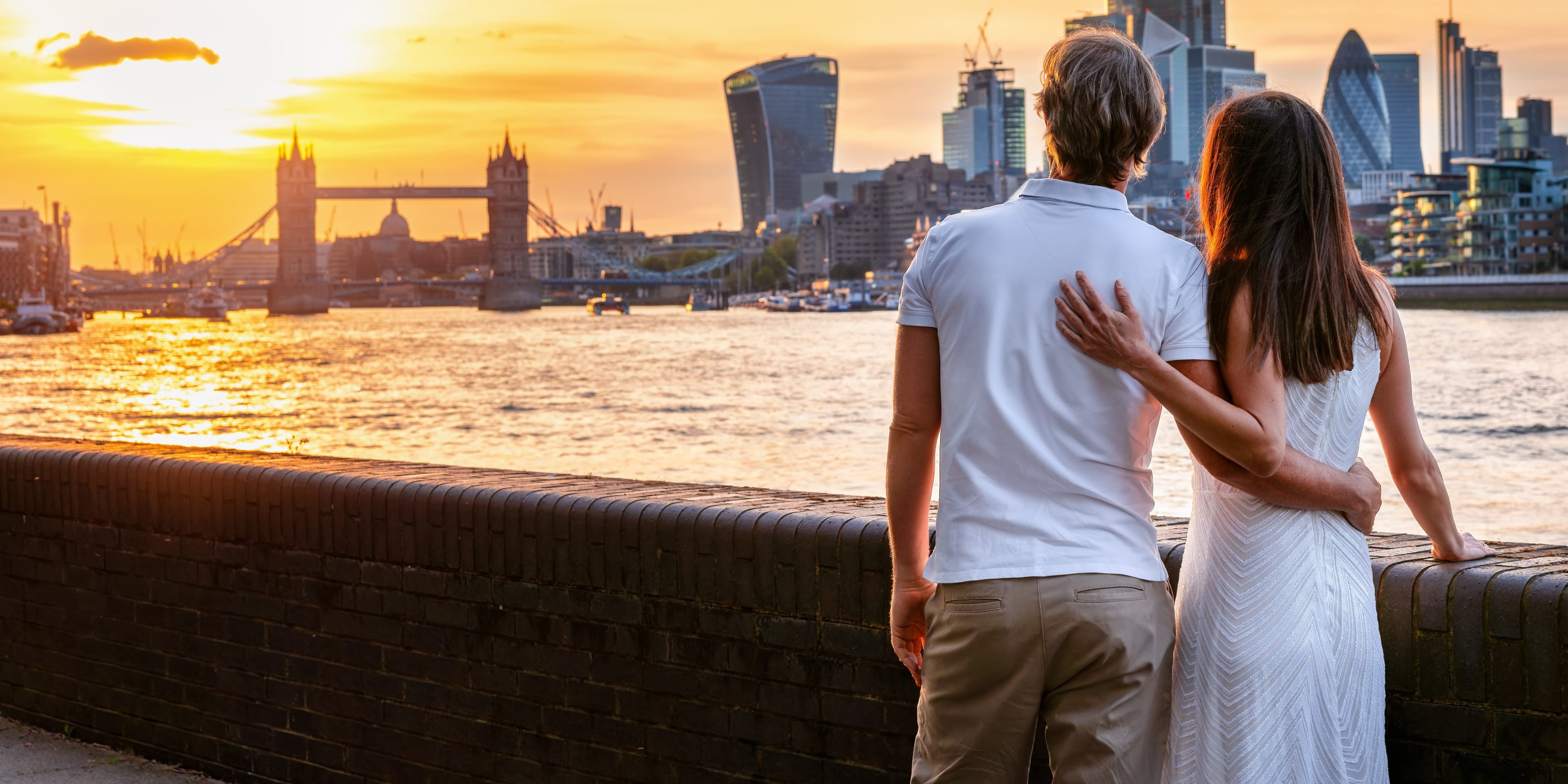 por do sol romantico em londres