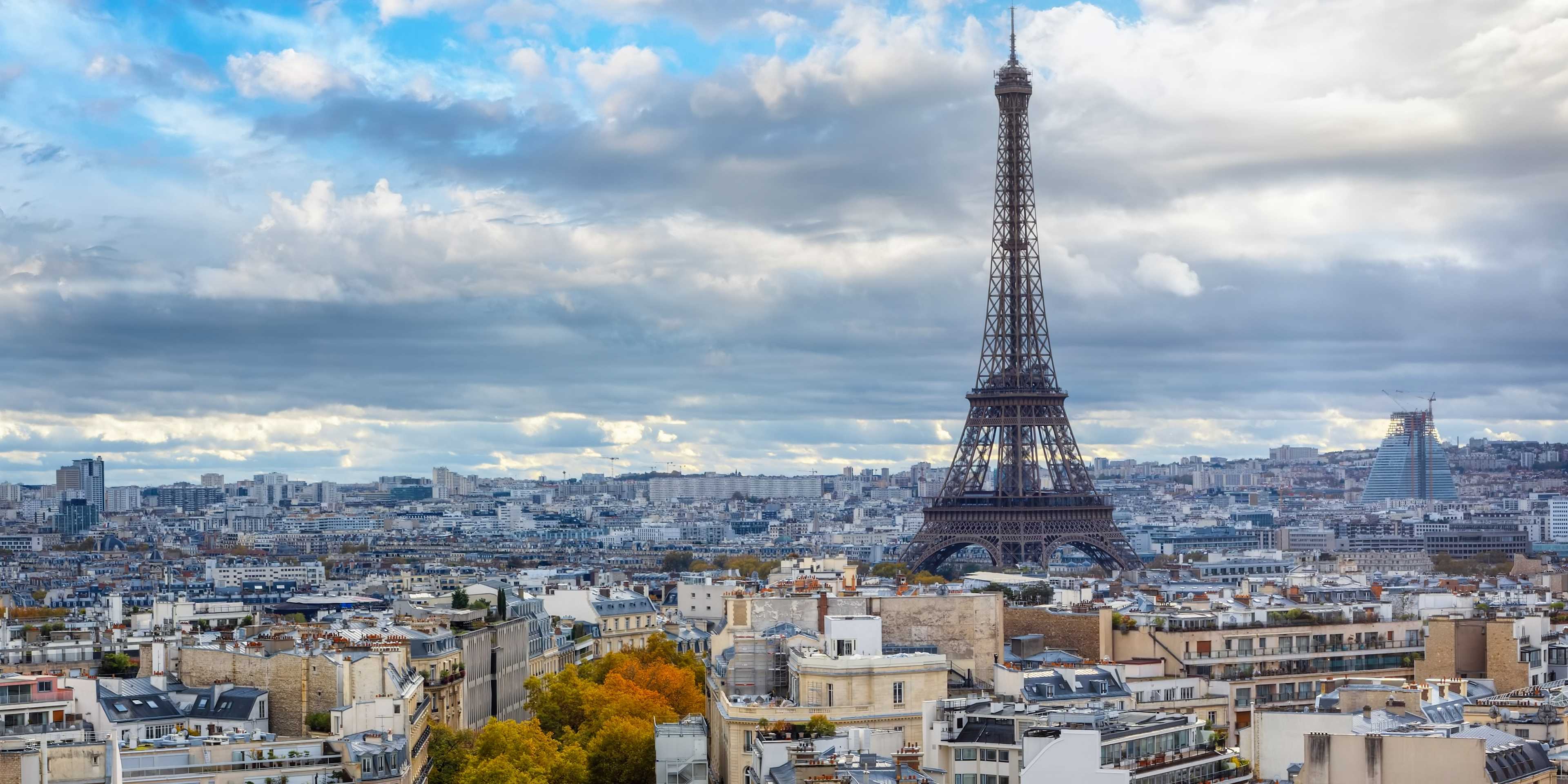 Eiffel Tower and Surrounding Neighborhood