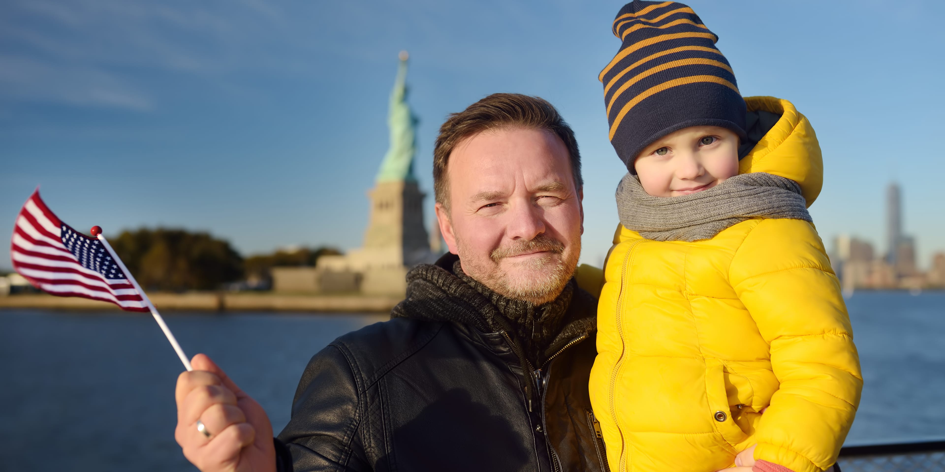 father with his son in nyc