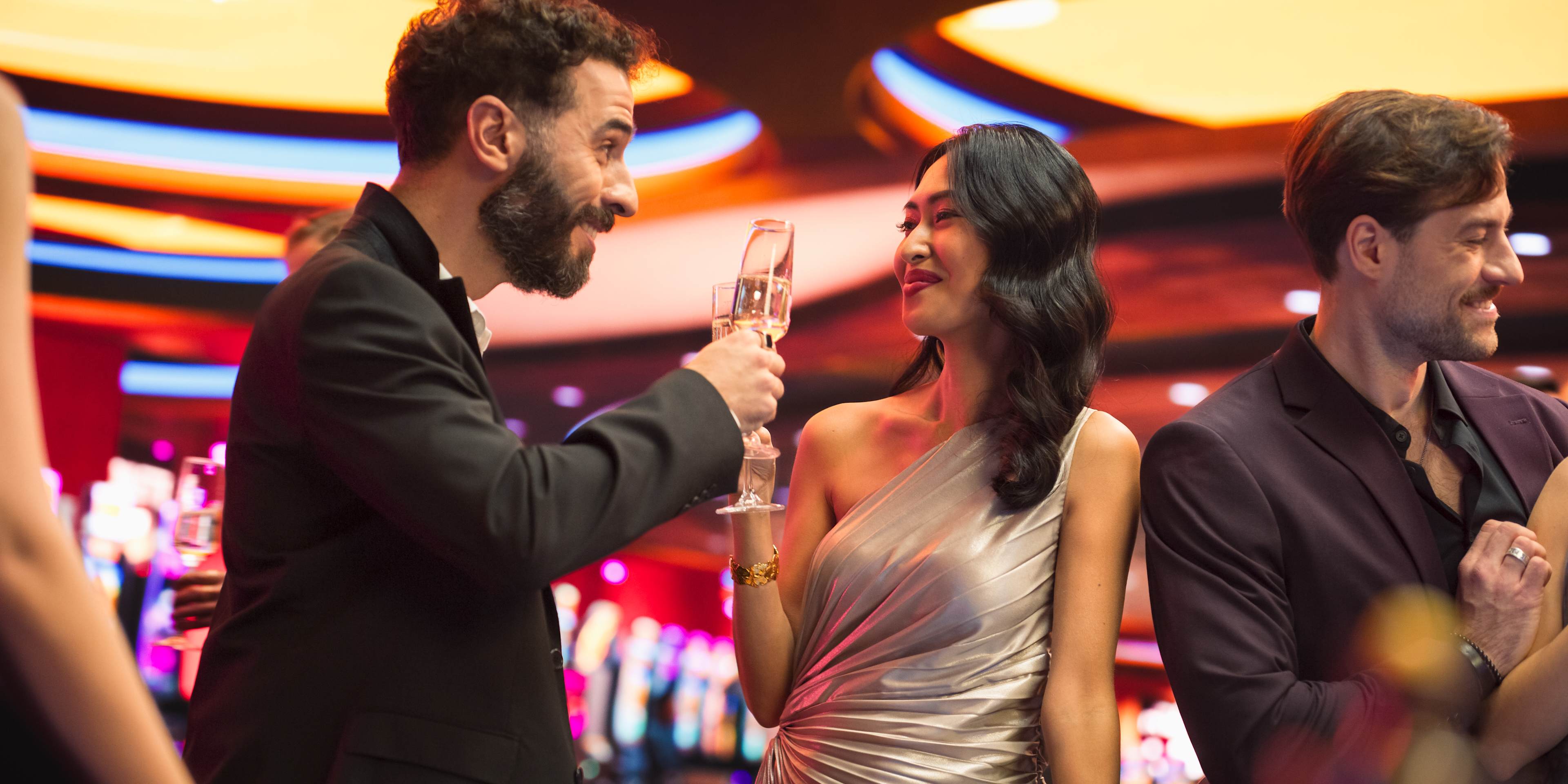 couple enjoying a drink in vegas