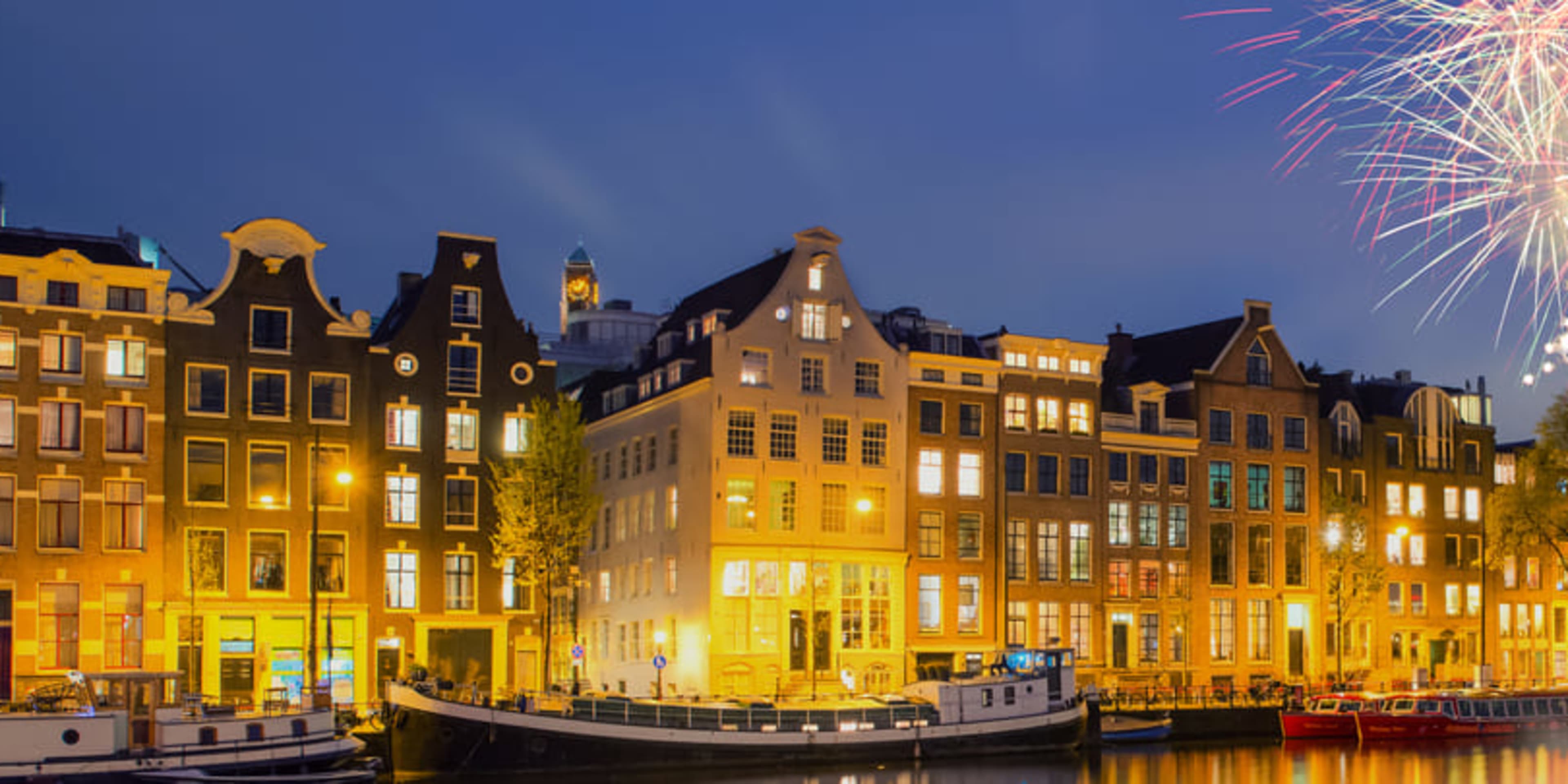 New Year's Eve fireworks over Amsterdam